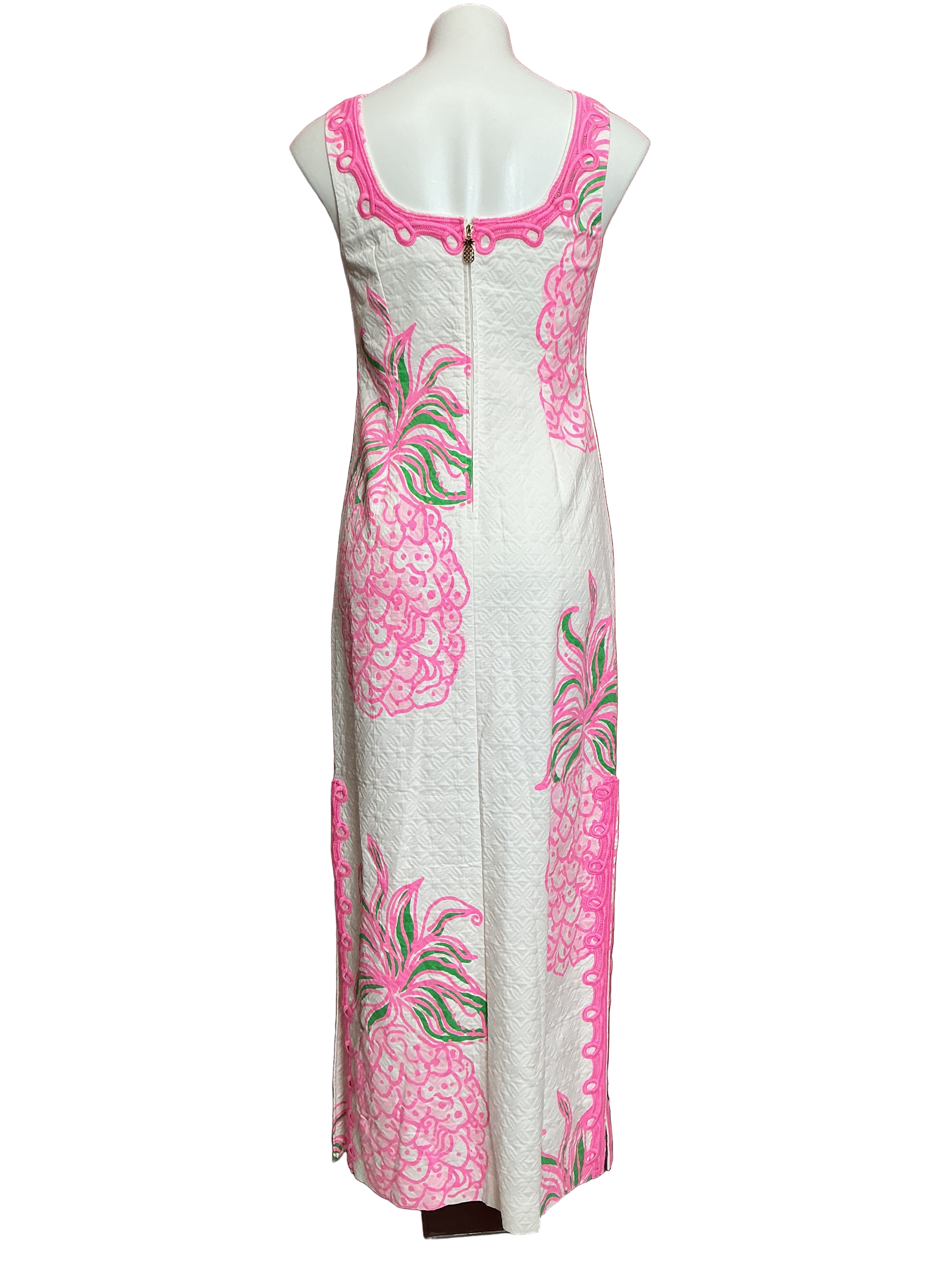 Lilly Pulitzer NWT Marleigh Stretch Maxi Resort White Oversized Party Like A - Size 2