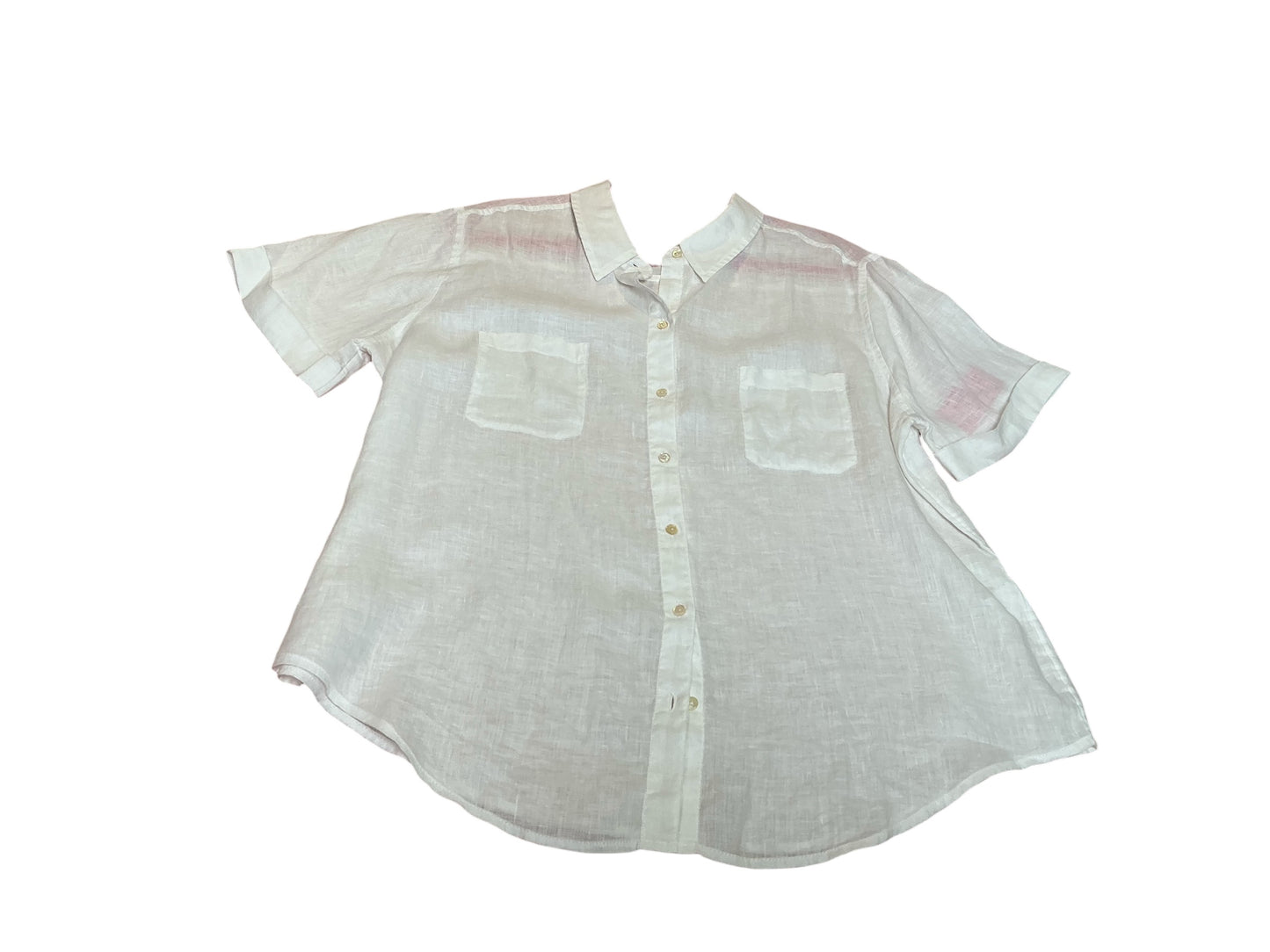 Lilly Pulitzer Lynne Linen Button Down Hydra Blue Size XL