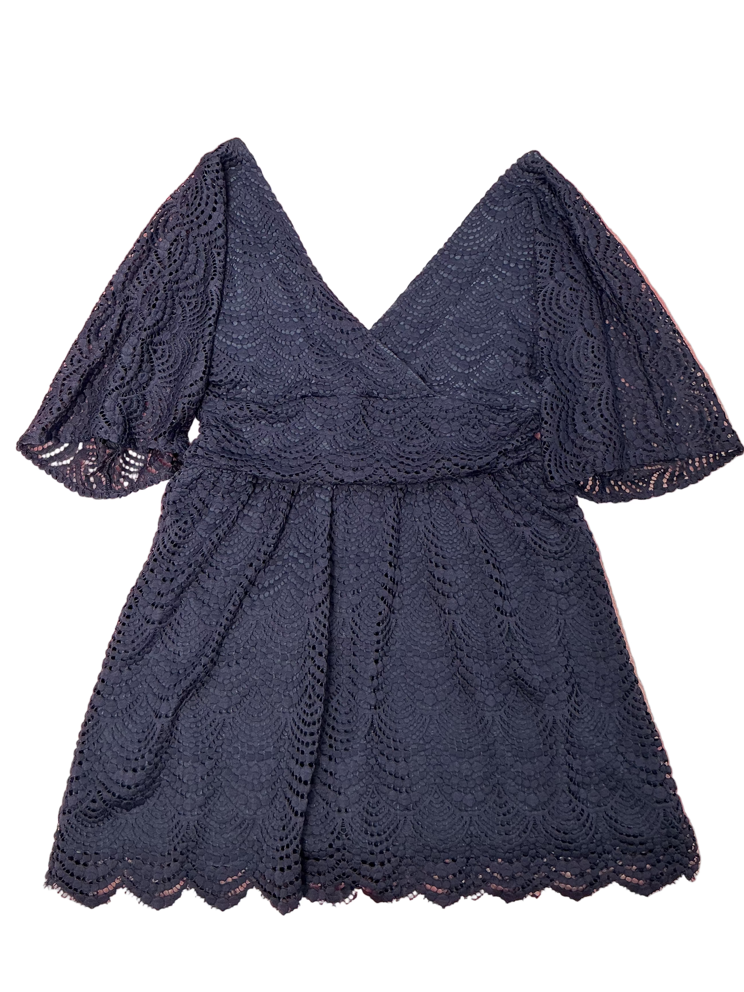 Lilly Pulitzer NWT - Parigi Skort Romper - True Navy Scalloped Shell Lace - Size L