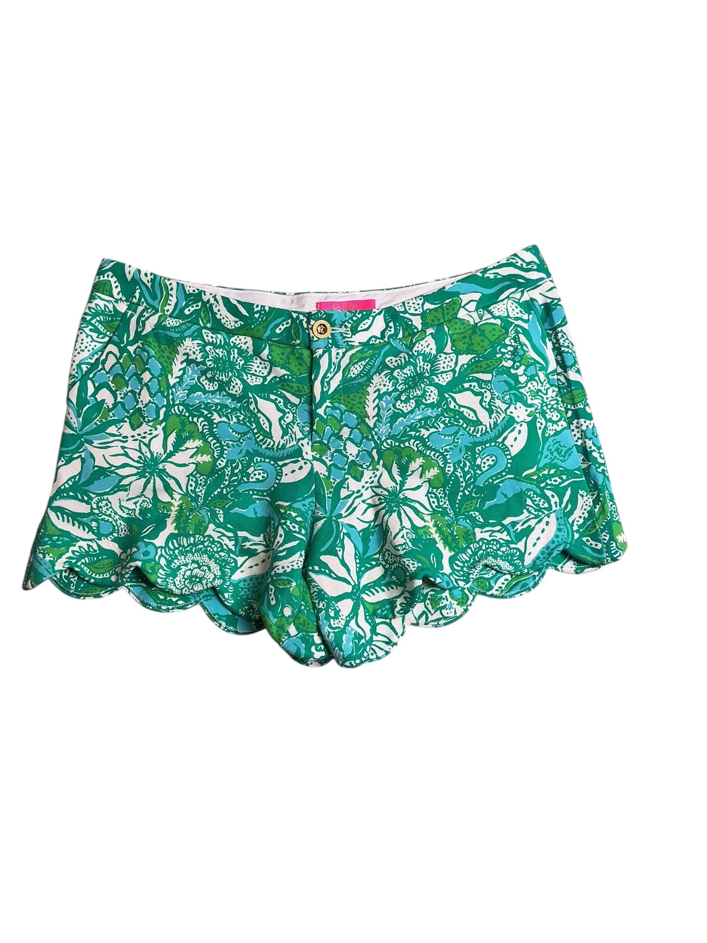 Lilly Pulitzer NWT Buttercup Knit Short Botanical Green Safari Sangria - Size 14