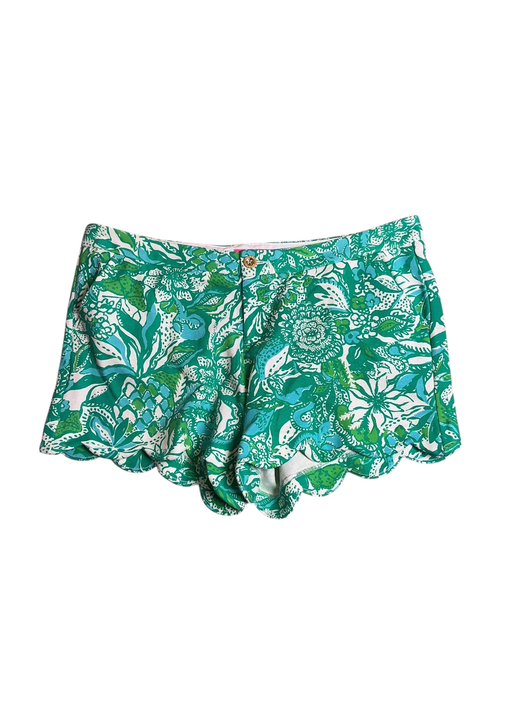 Lilly Pulitzer NWT Buttercup Knit Short Botanical Green Safari Sangria - Size 16