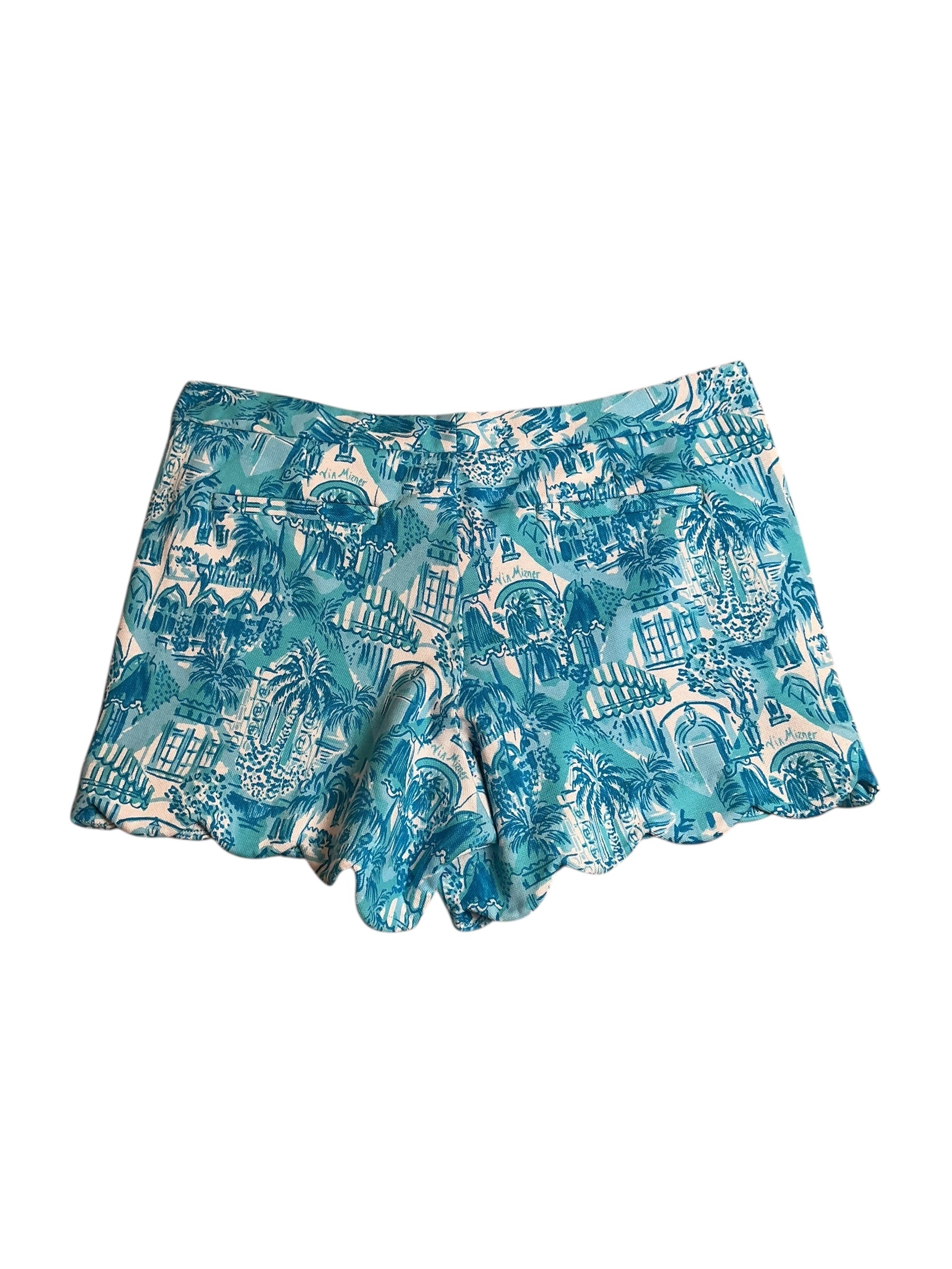 Lilly Pulitzer NWT Buttercup Knit Short Amalfi Blue Sunny State Of Mind - Size 12