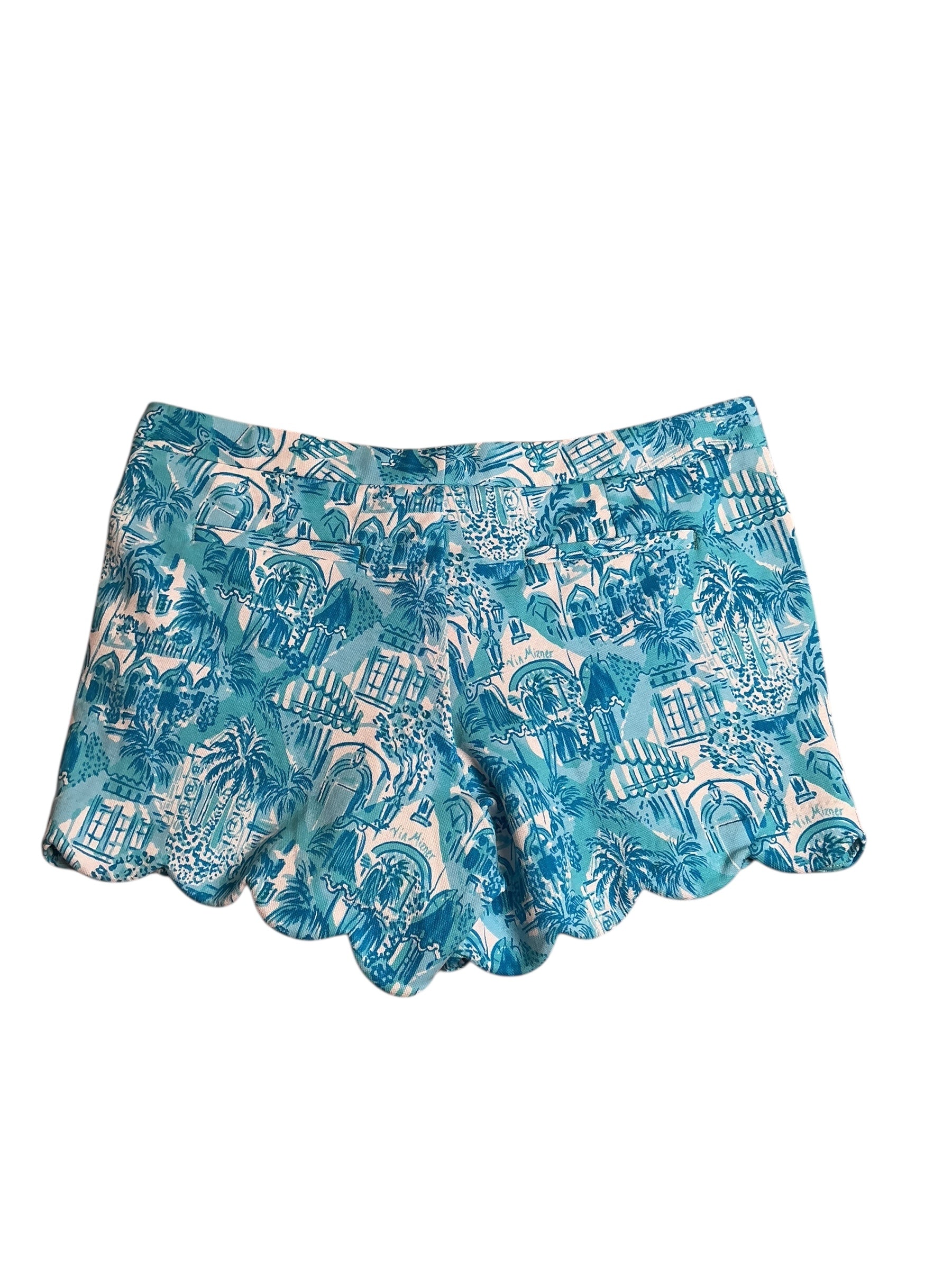 Lilly Pulitzer NWT Buttercup Knit Short Amalfi Blue Sunny State Of Mind - Size 14