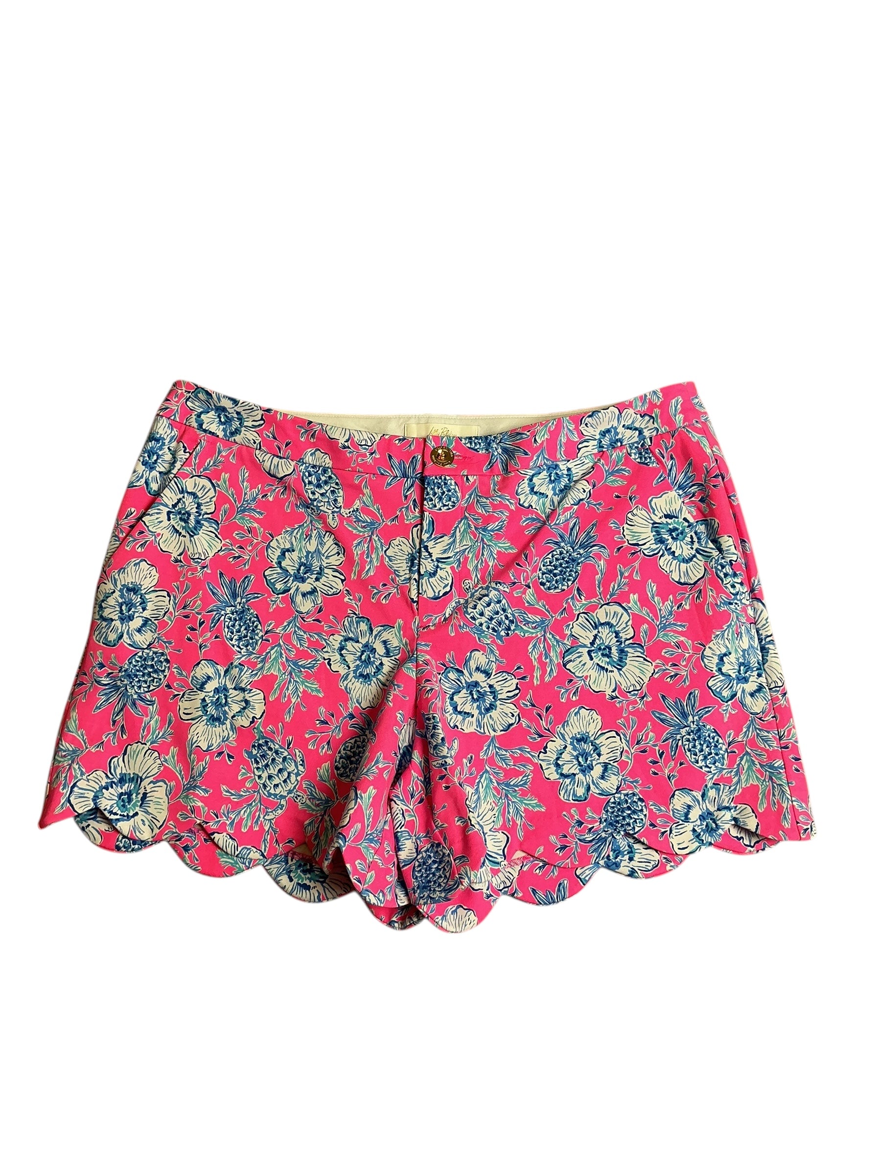 Lilly Pulitzer NWT Buttercup Mid Rise Short Roxie Pink Wave N Sea - Size 16