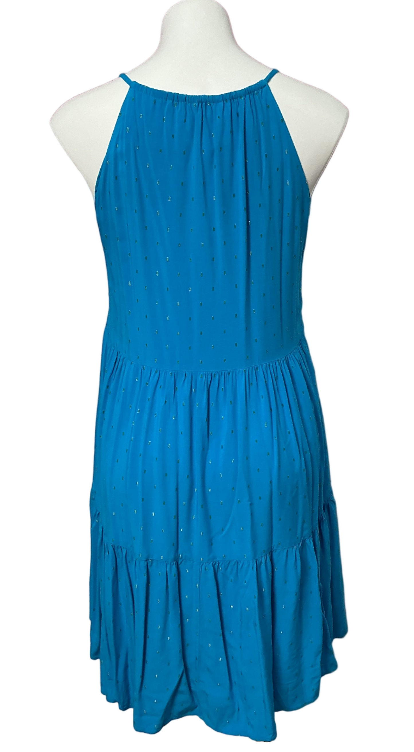 Lilly Pulitzer Litia Swing Dress - Formentera Turquoise Metallic Clip Dot - Size XS