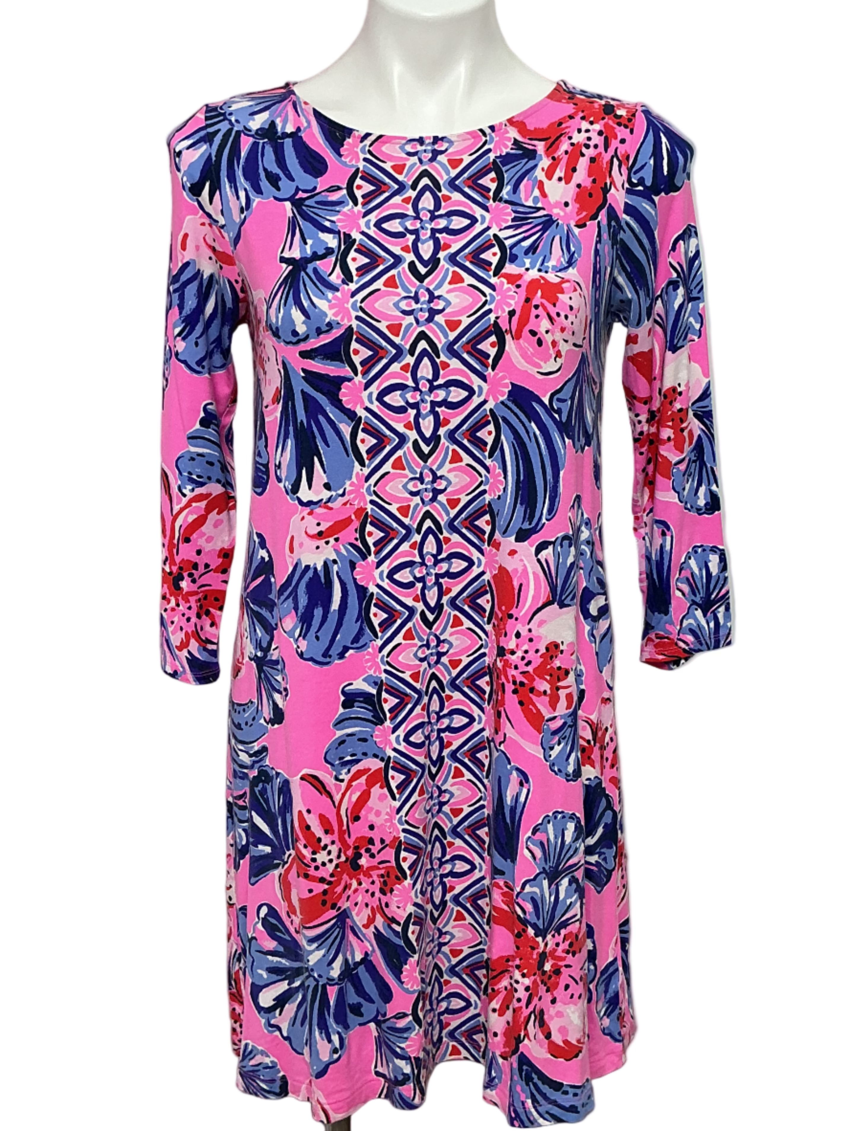 Lilly Pulitzer Ophelia Swing Dress - In a Holidaze Plumeria Pink - Size S