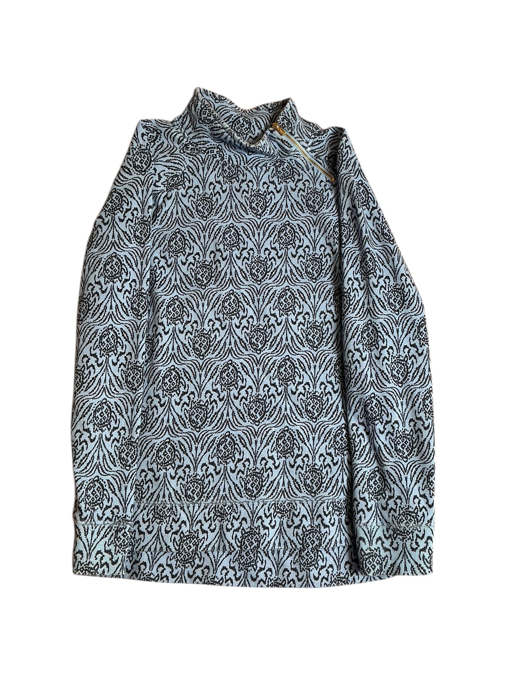 Lilly Pulitzer Playa Bonita Pullover - Bon Bon Blue Go Your Own Wave - Size M