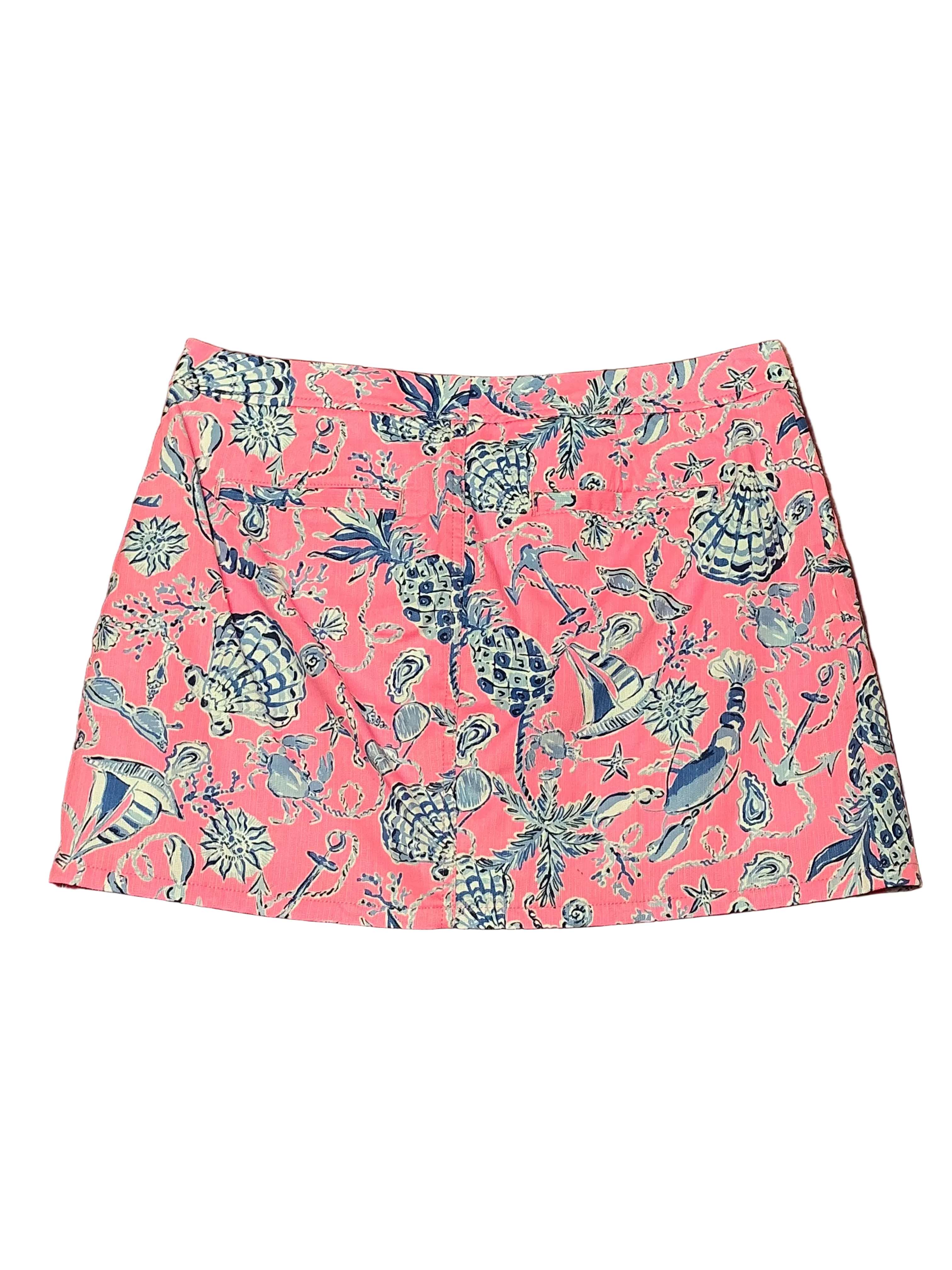 Lilly Pulitzer NWT - Colette Mini Skort - Rousseau Pink Barefoot Beachcombers - Size 12