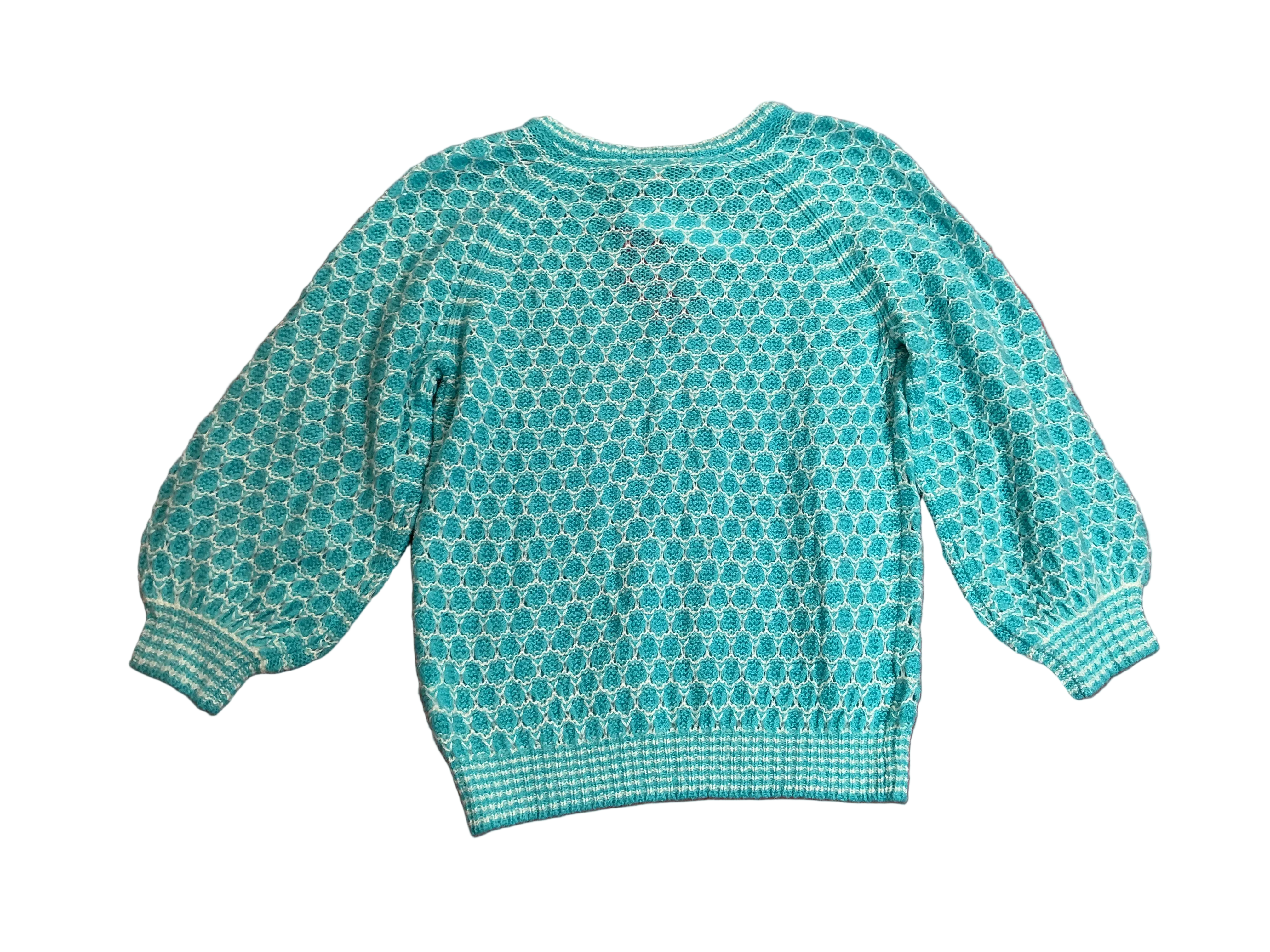 Lilly Pulitzer NWT Corabelle Sweater Turquoise Shore Honeycomb - Size L