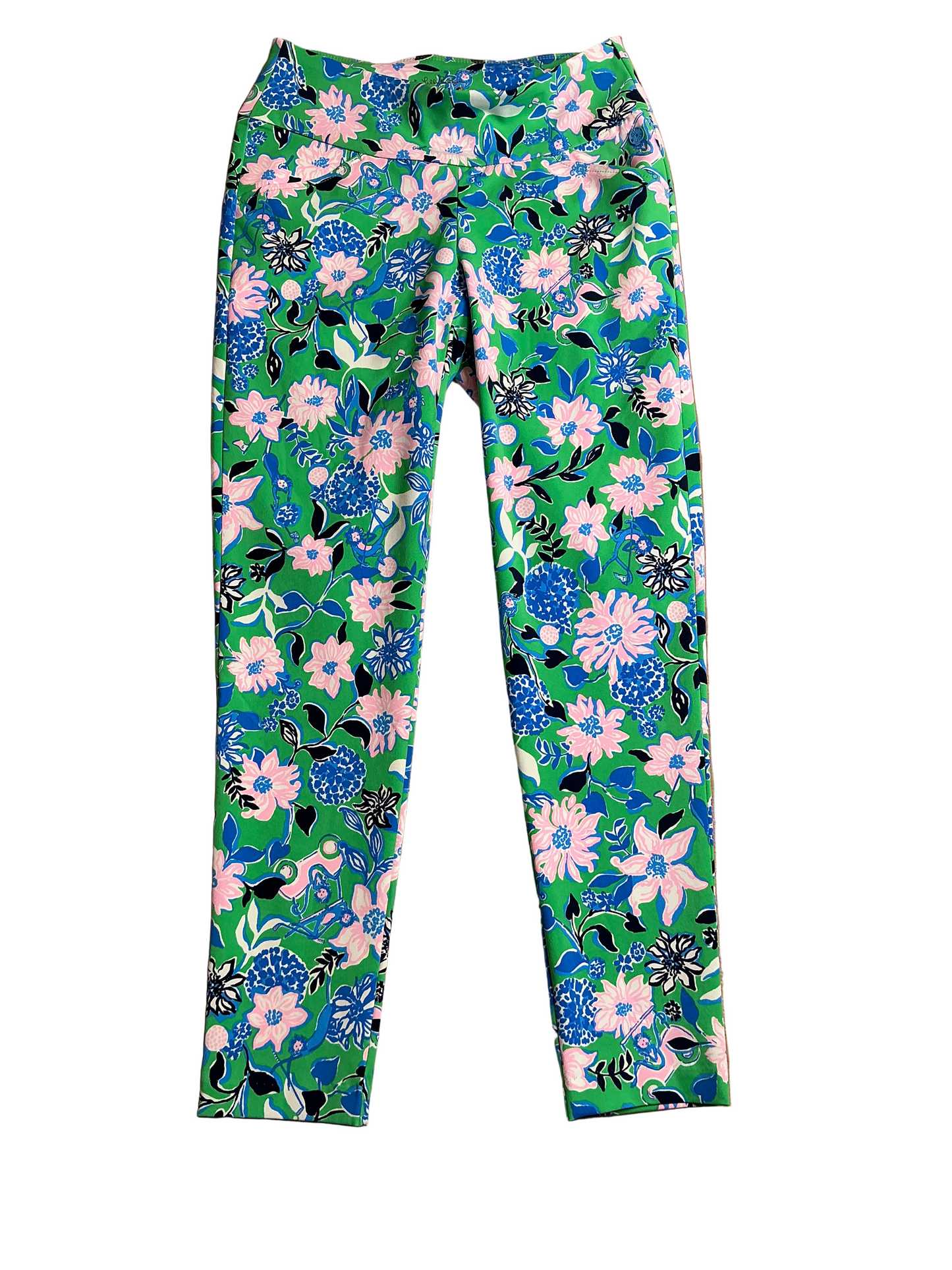 Lilly Pulitzer NWT Corso Pant UPF 50+ Spearmint Golf Till You Drop Wov - Size 2