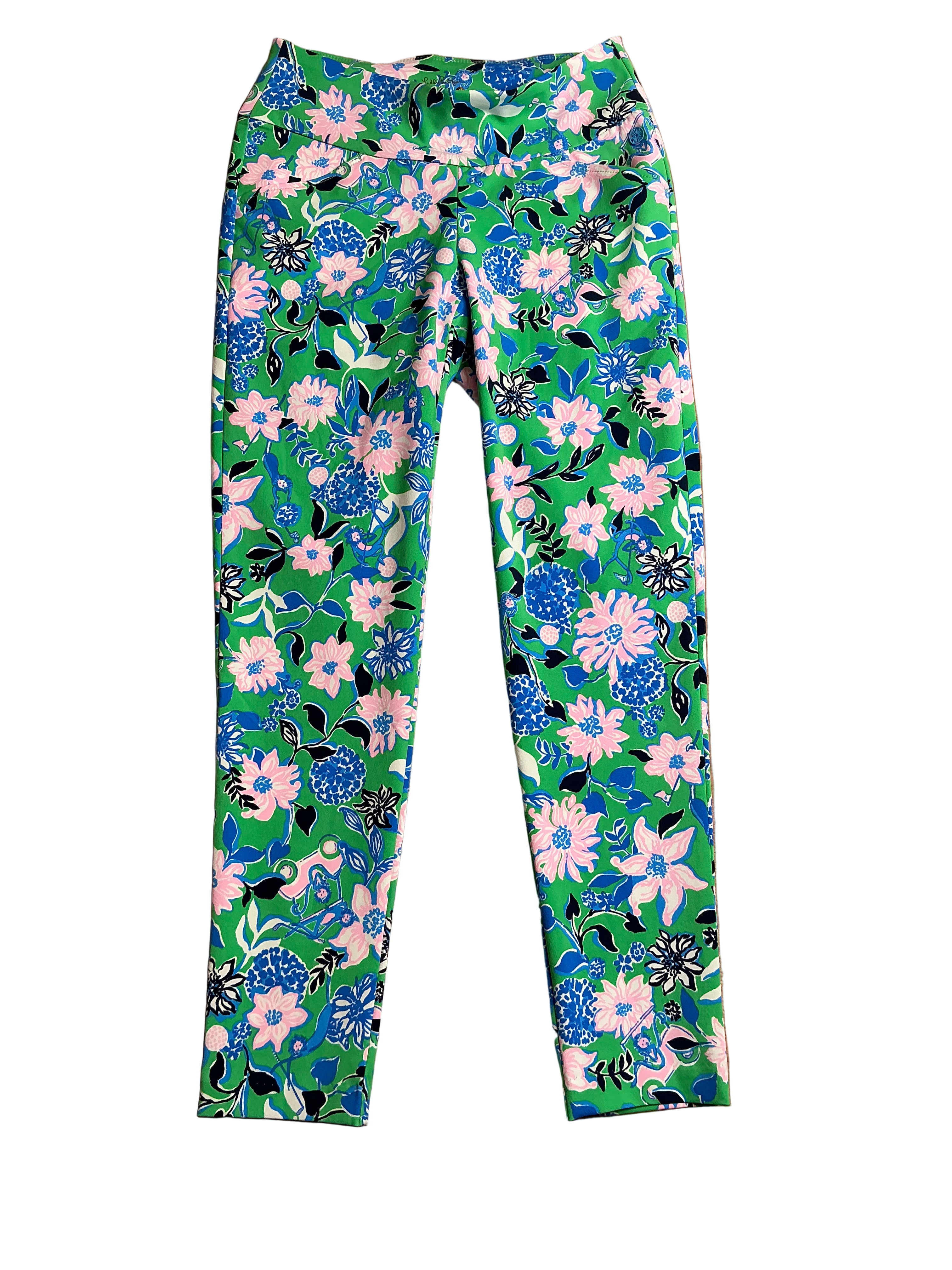 Lilly Pulitzer NWT Corso Pant UPF 50+ Spearmint Golf Till You Drop Wov - Size 2