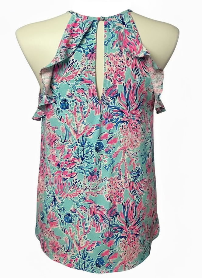 Lilly Pulitzer NWT - Billie Halter Top - Celestial Blue Seek And See - Size XL