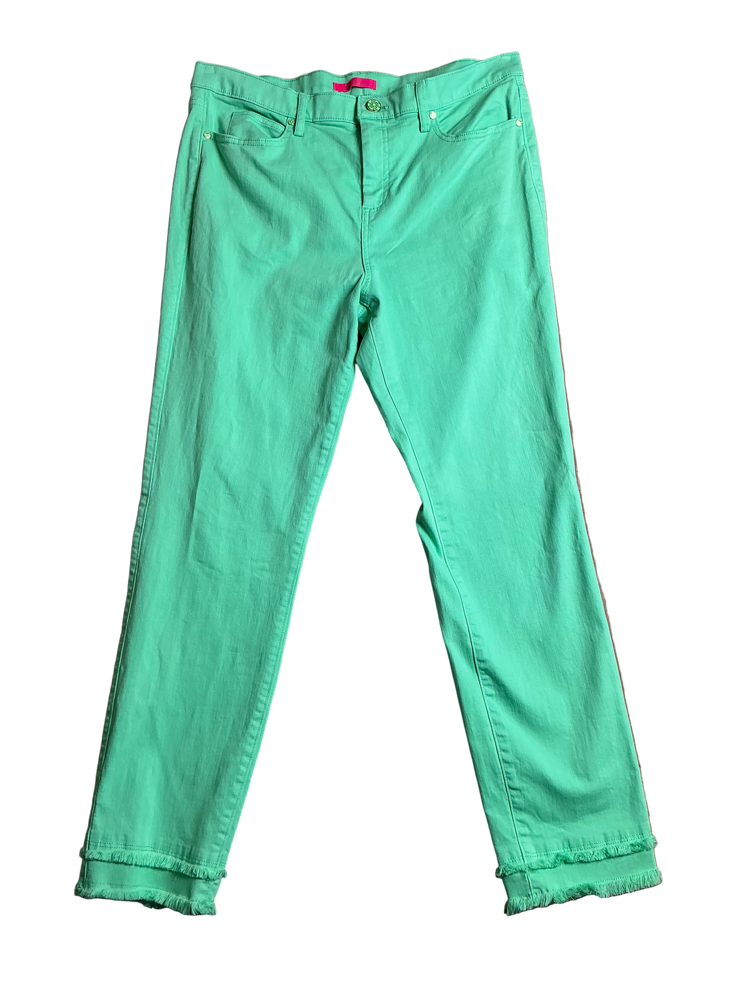 Lilly Pulitzer South Ocean High-Rise Skinny Pants Patina Green - Size 16