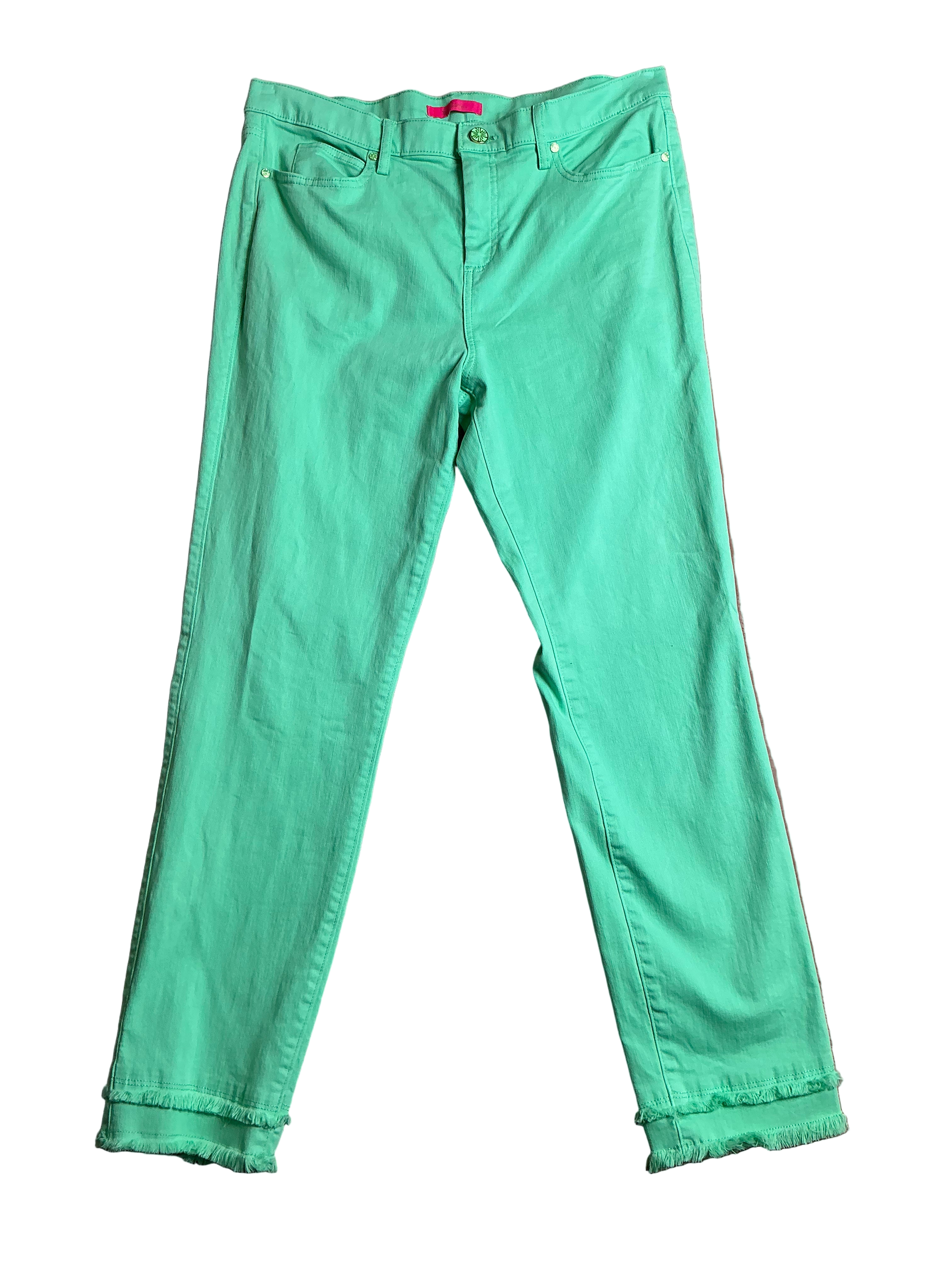 Lilly Pulitzer South Ocean High-Rise Skinny Pants Patina Green - Size 16