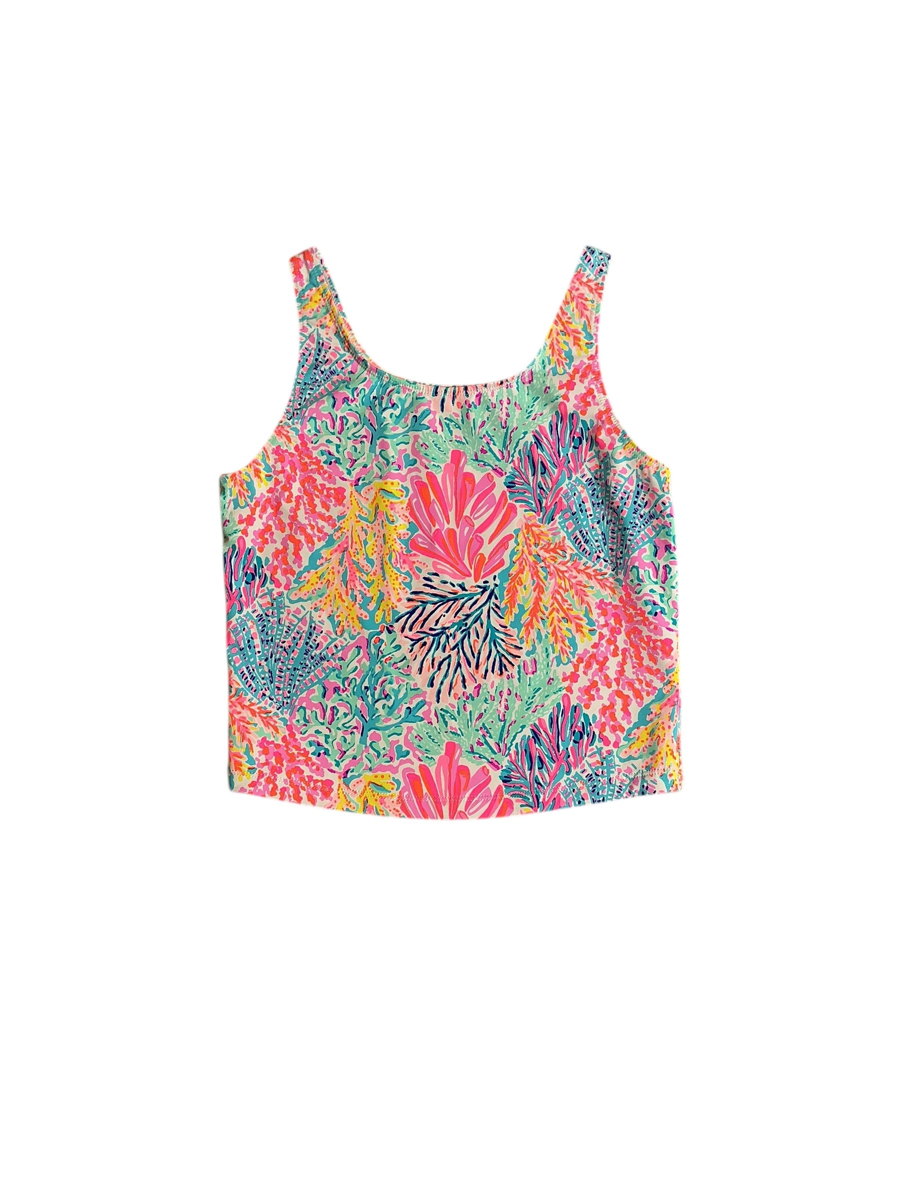 Lilly Pulitzer Girl’s Haley Tankini UPF 50+ - Multi Splashdance - Size 14