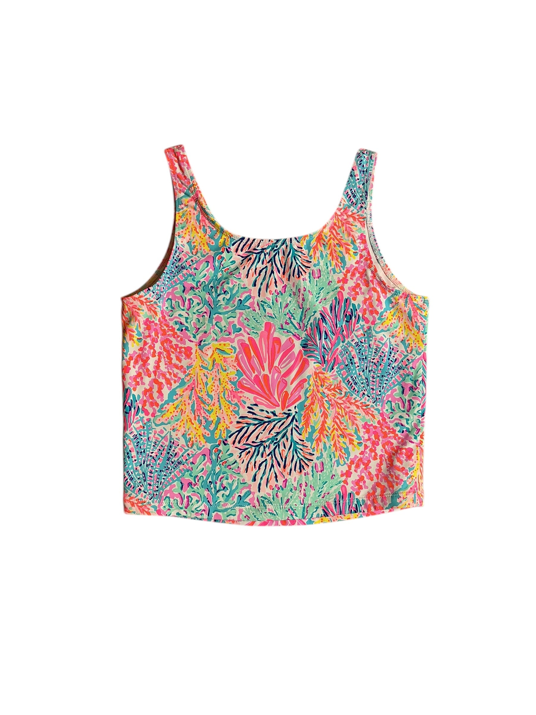 Lilly Pulitzer Girl’s Haley Tankini UPF 50+ - Multi Splashdance - Size 14
