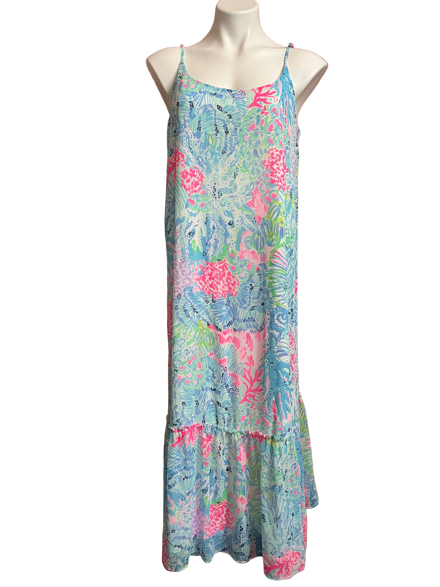 Lilly Pulitzer NWT Winni Maxi Dress Multi Sink or Swim - Size L