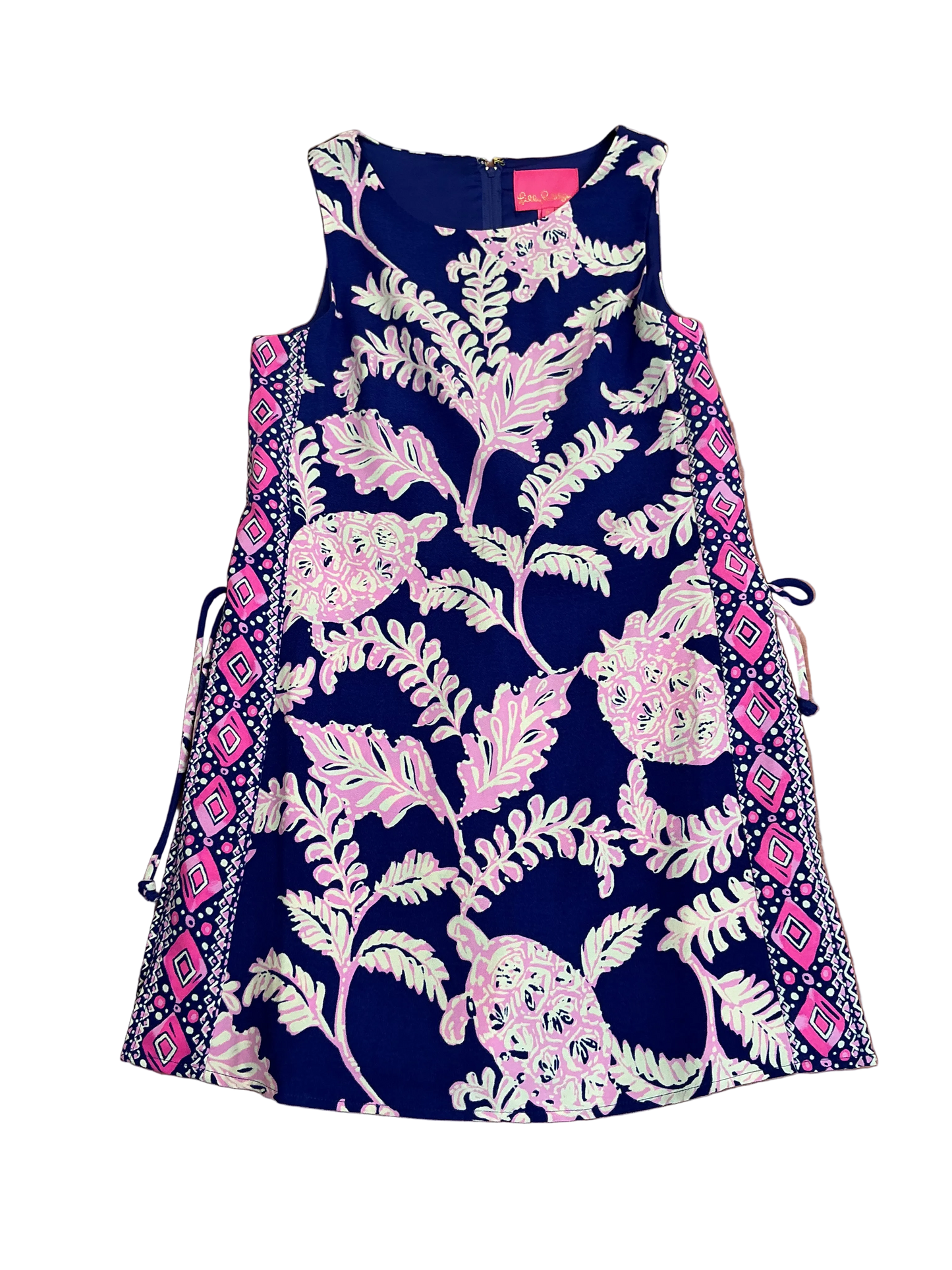 Lilly Pulitzer Donna Romper - Blue What The Shell Turtle - Size 0