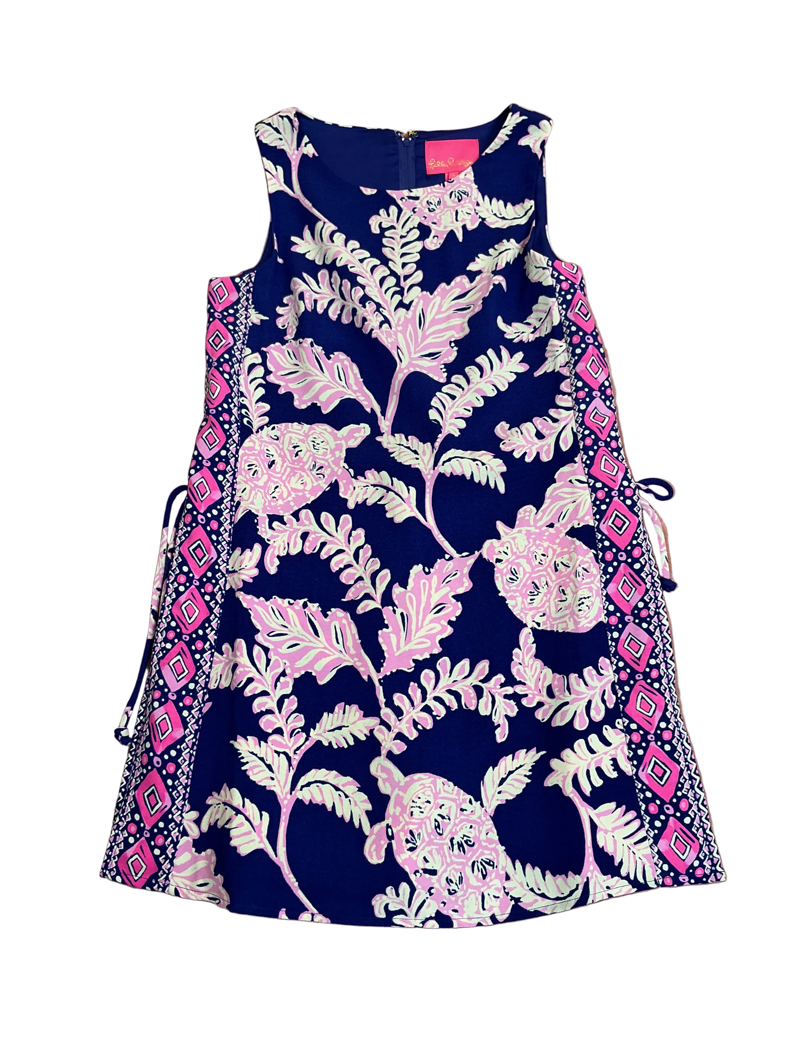 Lilly Pulitzer Donna Romper - Blue What The Shell Turtle - Size 0