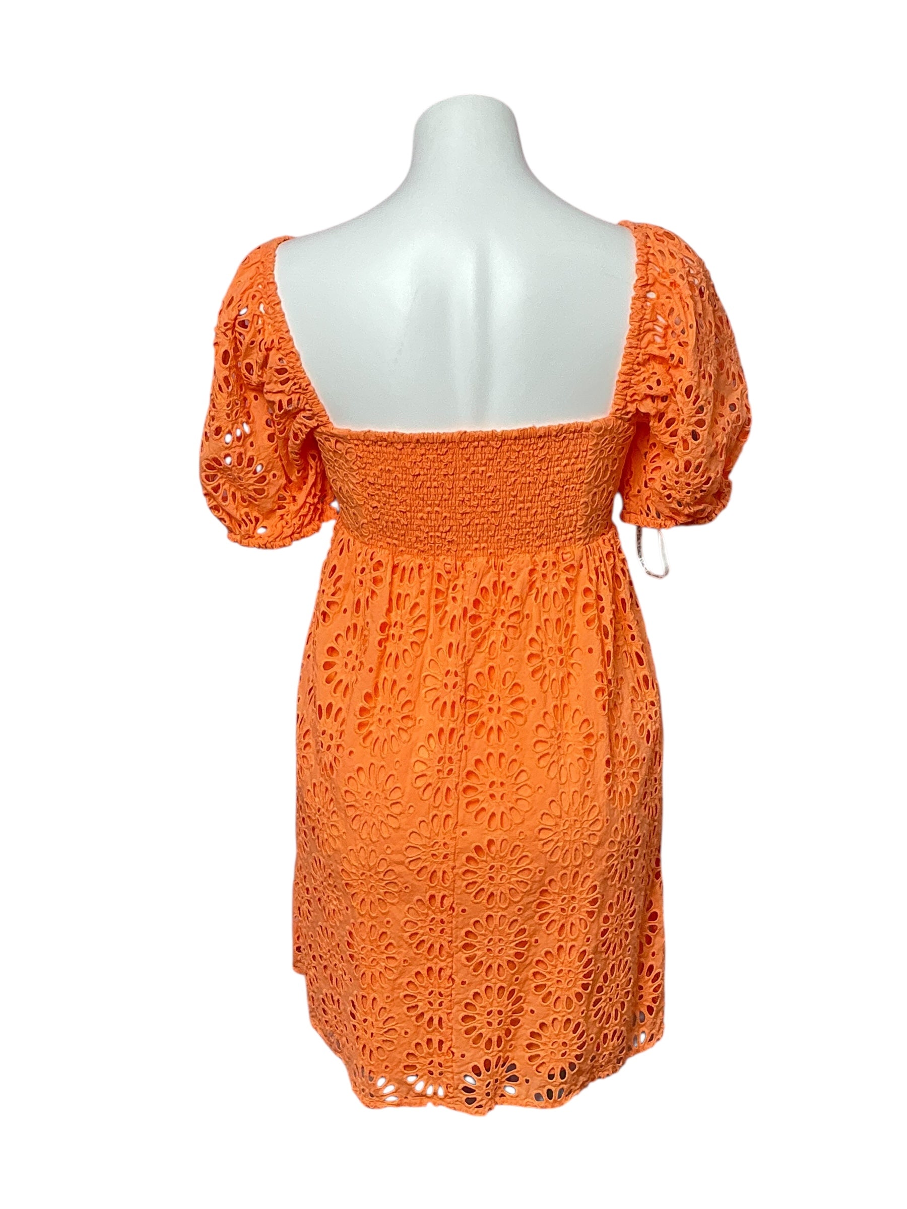 Lilly Pulitzer Kay Babydoll Dress - Cantaloupe Oversized Pinwheel Eyelet - Size 0