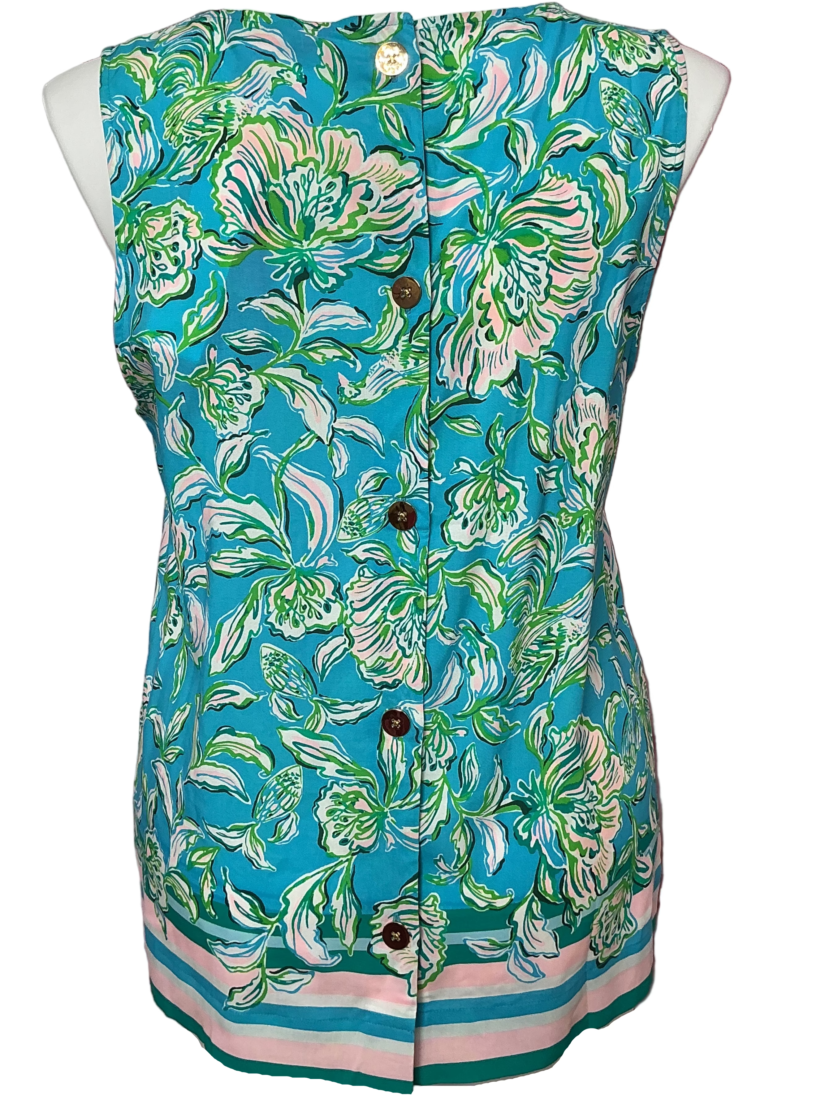 Lilly Pulitzer NWT - Iona Sleeveless Top - Cumulus Blue Chick Magnet Engineered - Size XL