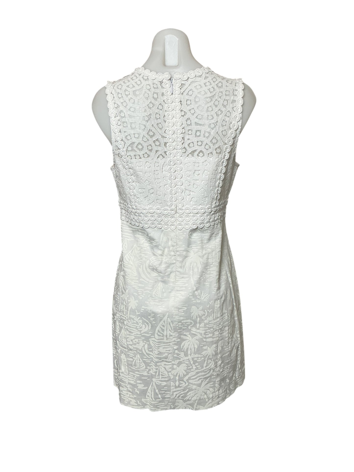 Lilly Pulitzer NWT Leigh Stretch Shift Dress - Resort White Seacret Island - Size 4