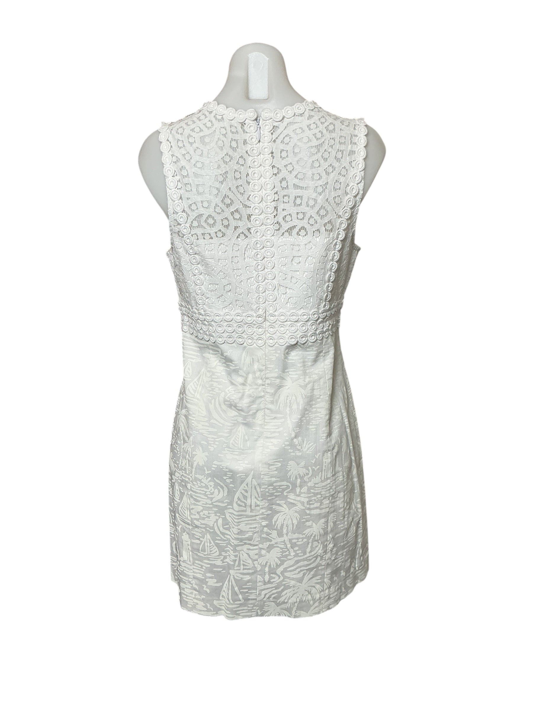 Lilly Pulitzer NWT Leigh Stretch Shift Dress - Resort White Seacret Island - Size 4