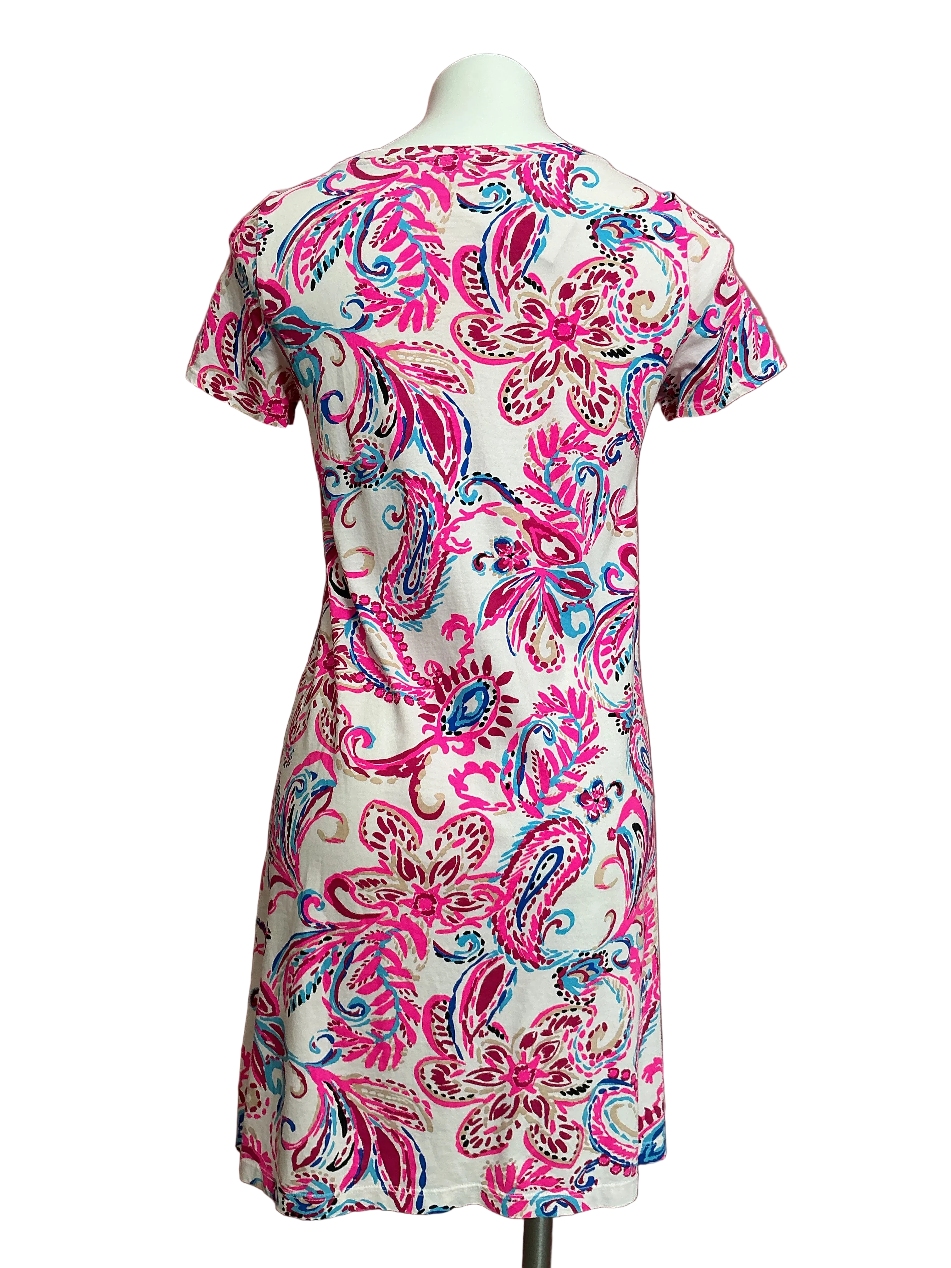 Lilly Pulitzer Cody Short Sleeve Dress Coconut Flitting About - Size XS