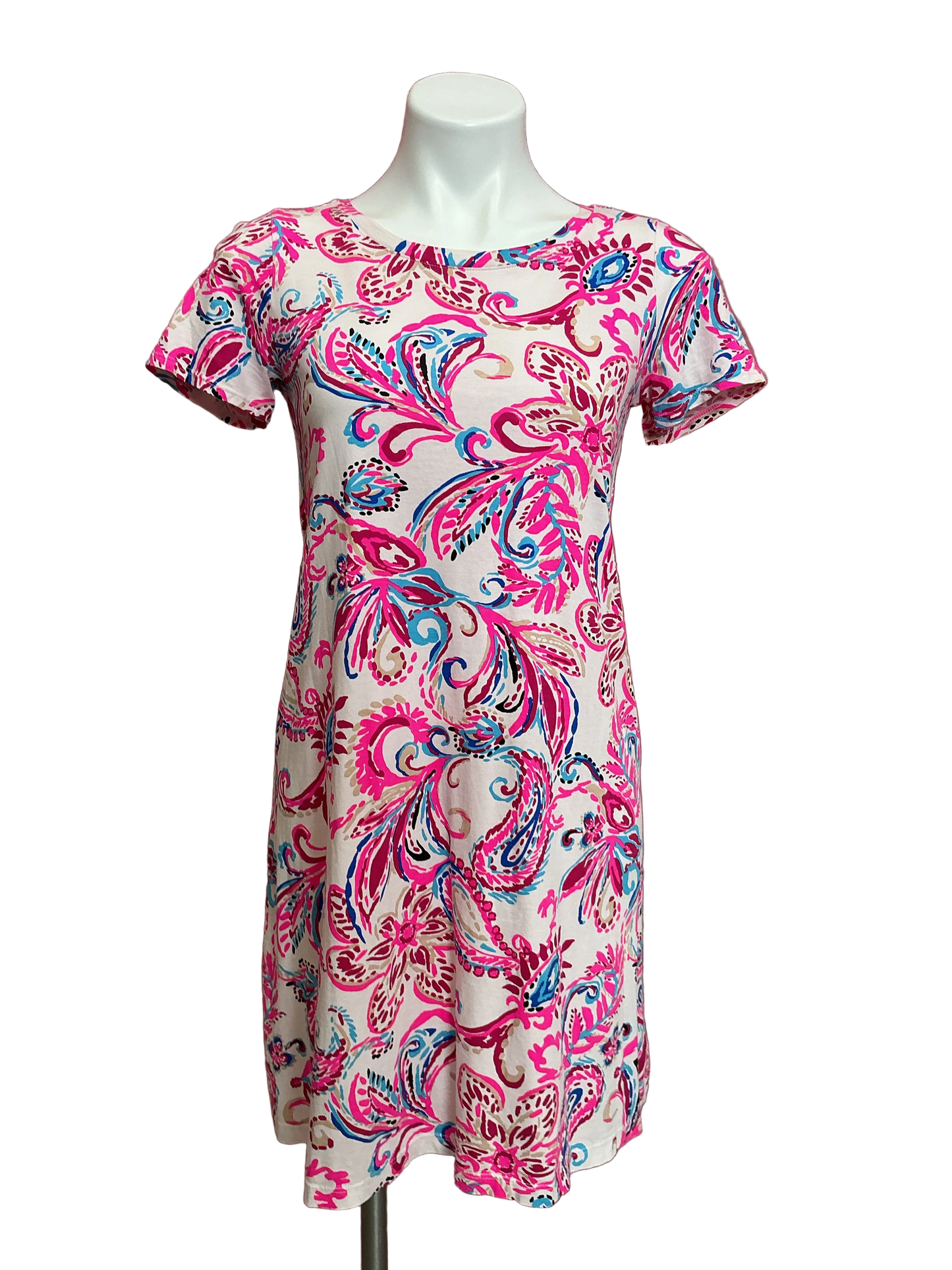 Lilly Pulitzer Cody Short Sleeve Dress Coconut Flitting About - Size XS