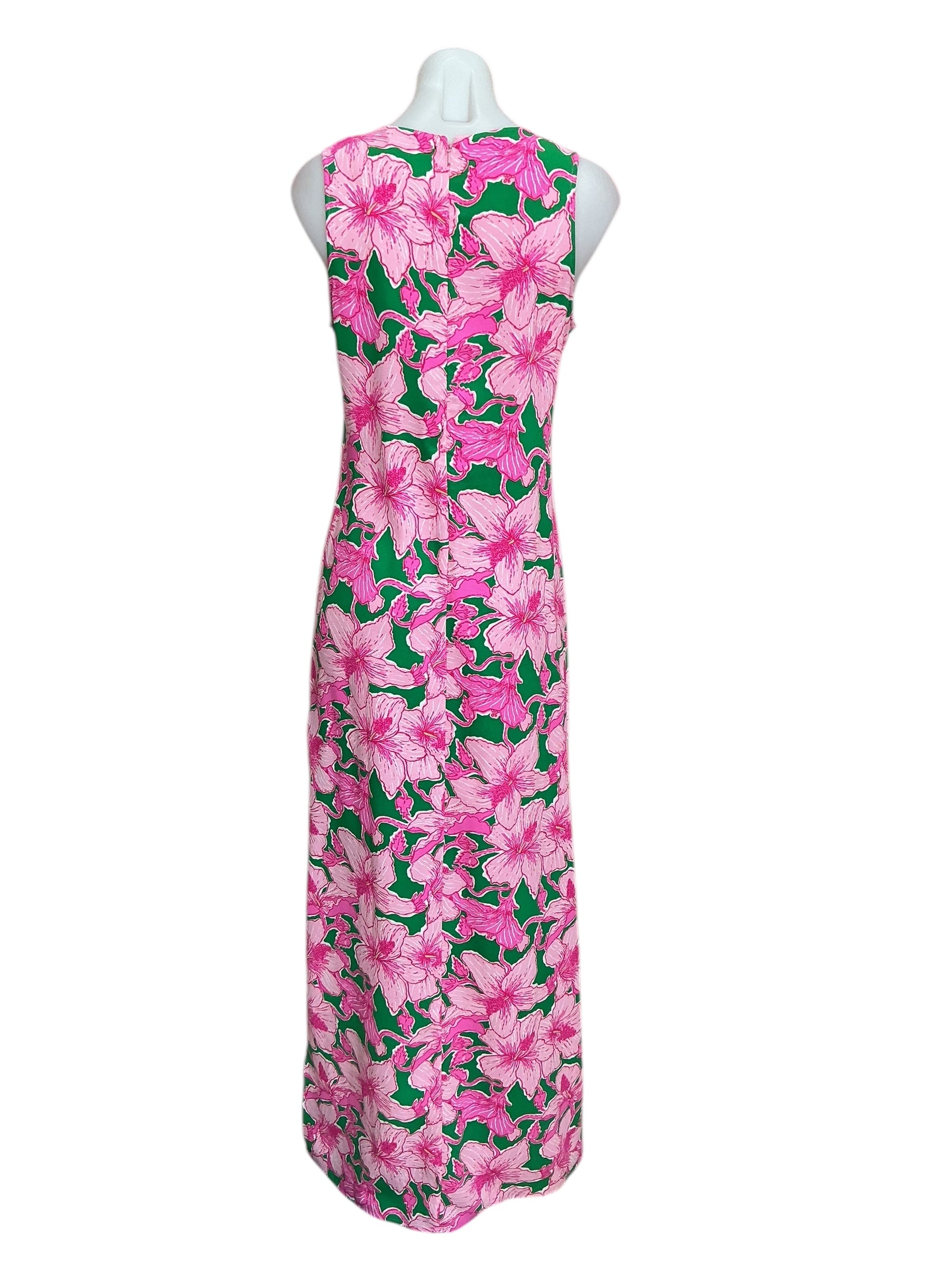 Lilly Pulitzer NWT Elliotta Maxi Shift Dress Kelly Green Hibis Kiss - Size 2