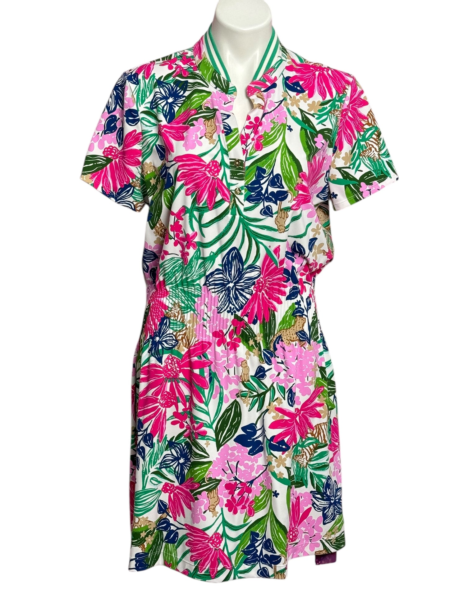 Lilly Pulitzer UPF 50+ Luxletic Love Active Short Sleeve Golf Dress - Multi Endless Summer - Size XL