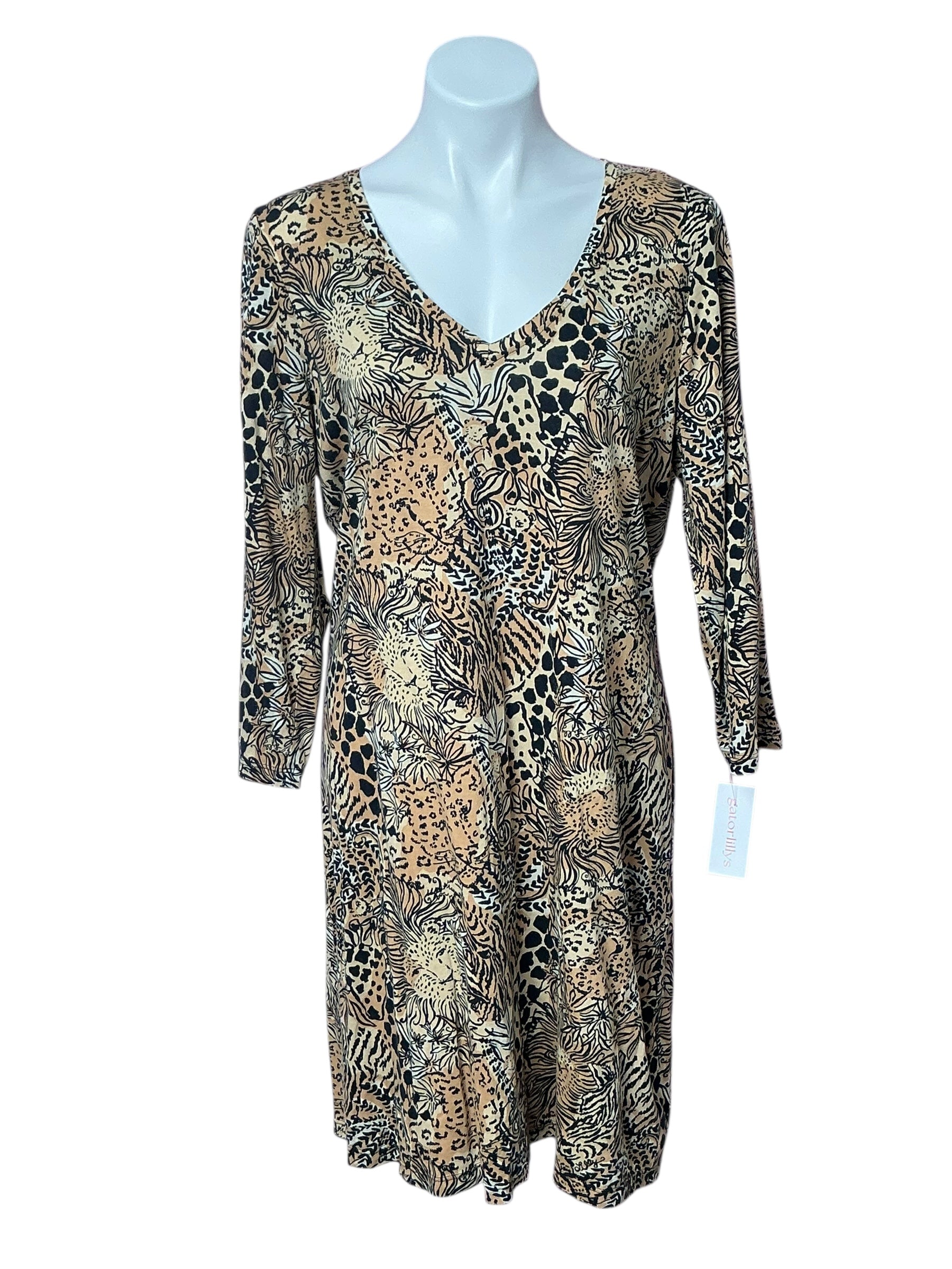Lilly Pulitzer Tessa 3/4 Sleeve V-Neck Dress - Size XL