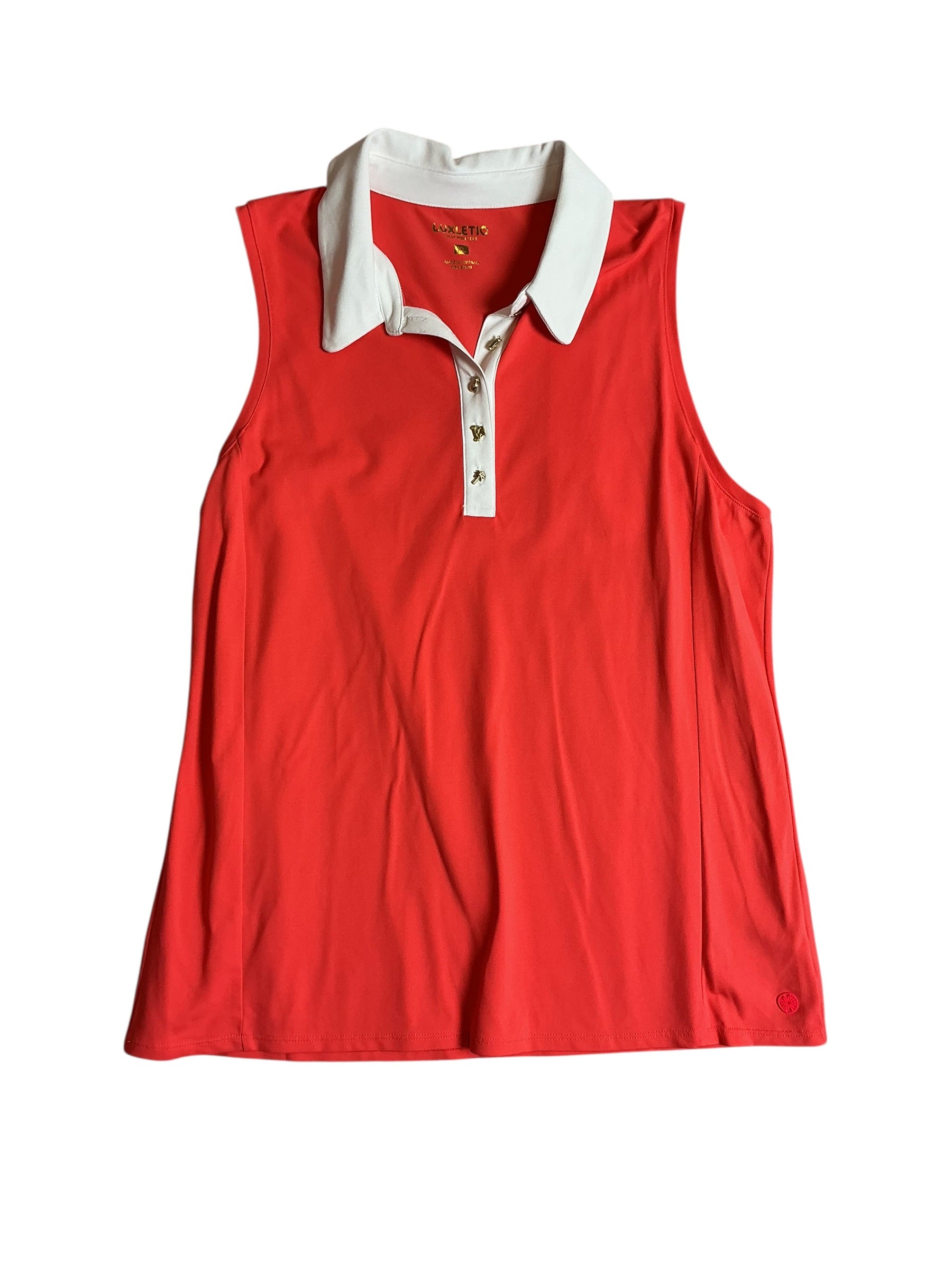 Lilly Pulitzer NWT Imara Polo UPF 50+ - Minzer Red - Size XL