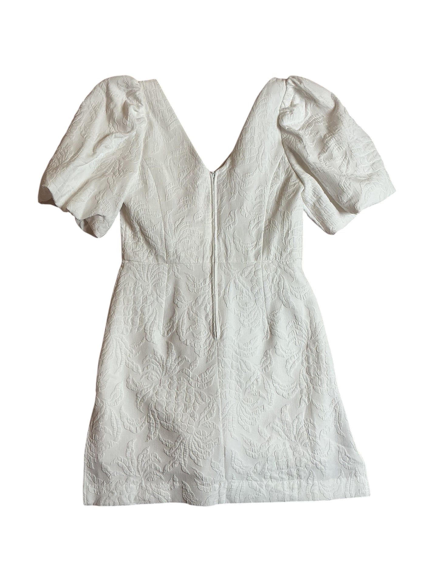 Lilly Pulitzer NWT Kirrabelle Short Sleeve Romper - Resort White Pineapple Pucker Jacquard- Size 6
