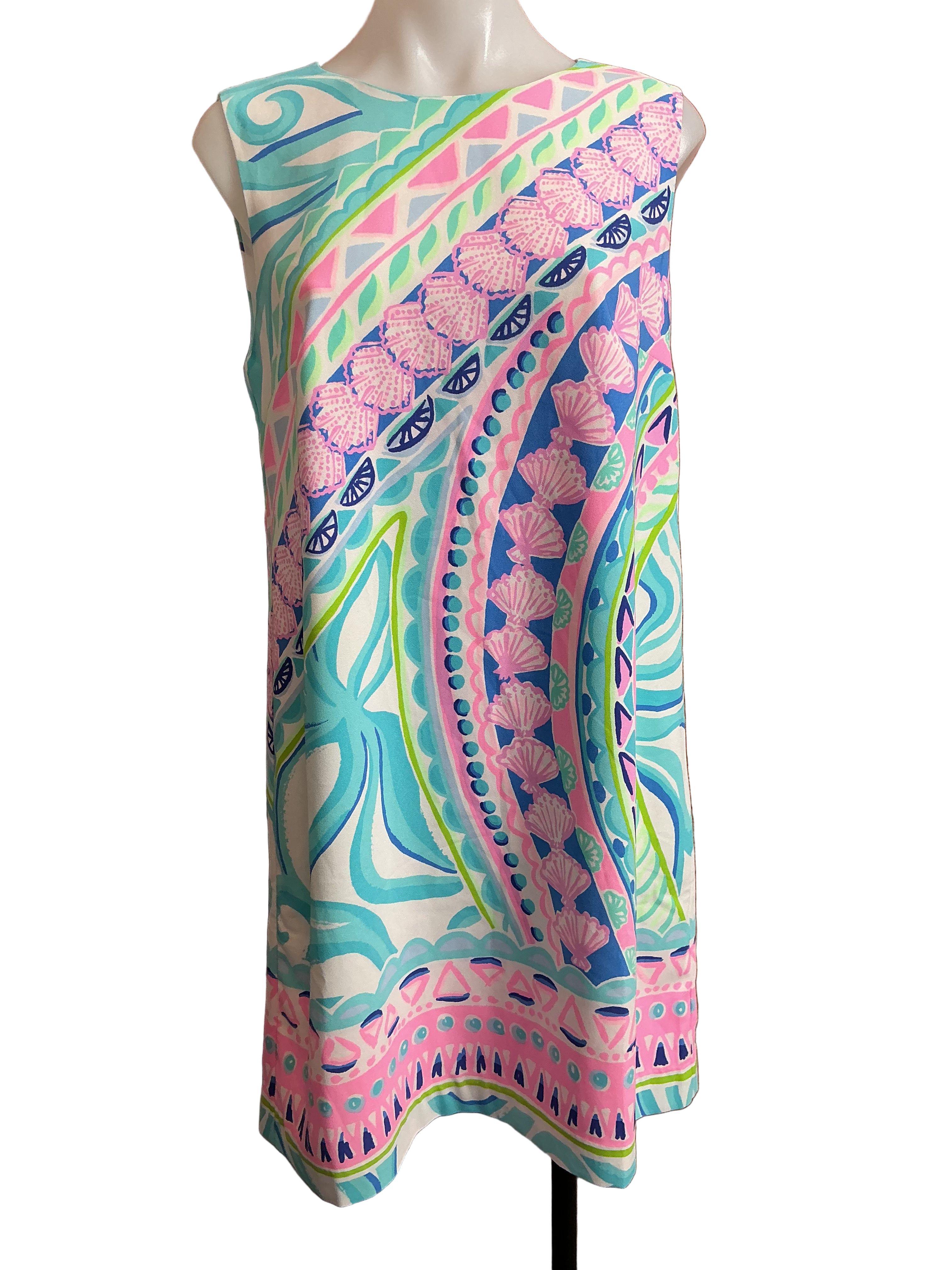 Lilly Pulitzer NWT Narissa Stretch Shift Multi Coco Island And Engineered Shift Dress - Size 10