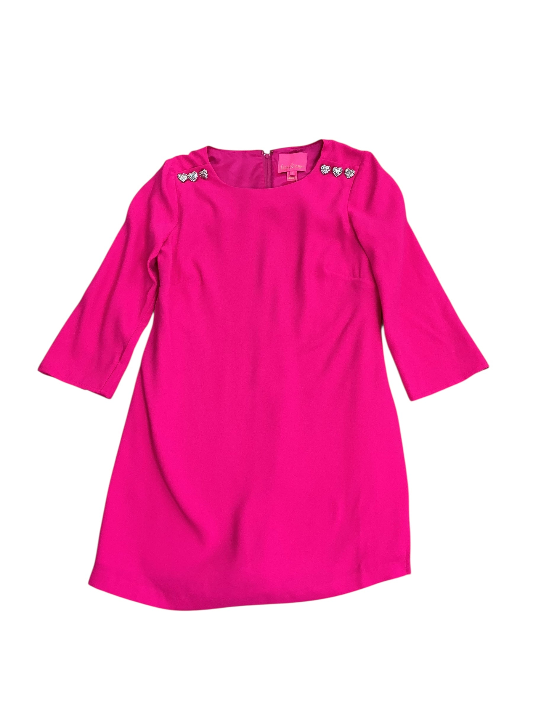 Lilly Pulitzer NWT Annwyn Long Sleeve Romper Pink Palms - Size 4