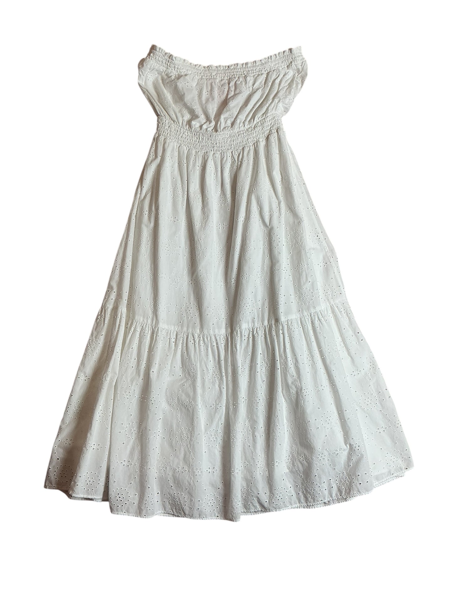 Lilly Pulitzer Nikole Strapless Eyelet - Resort White Tidepool Eyelet - Size L