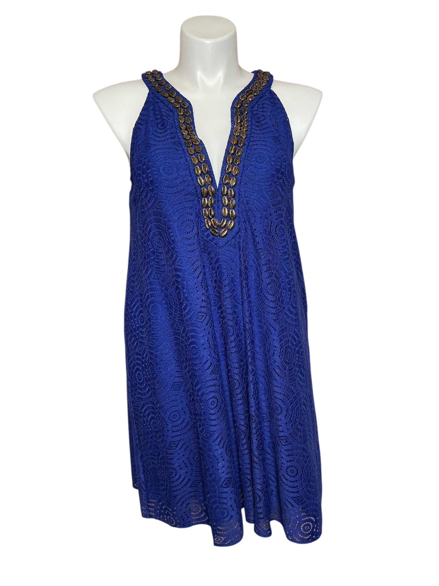 Lilly Pulitzer Achelle Dress - True Blue Mystical Knotty Lace - Size L