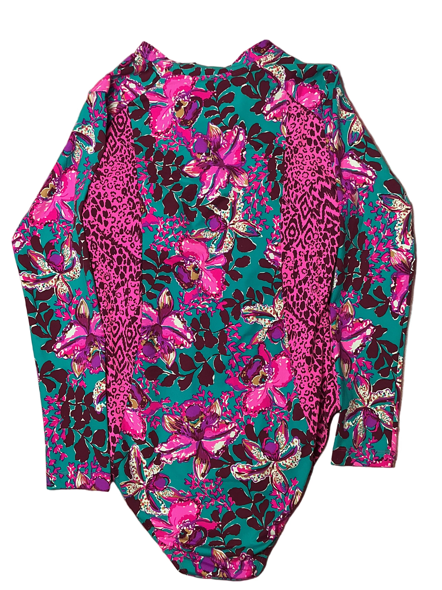 Lilly Pulitzer NWT - Rafa Rashguard One Piece - Blue Rhapsody Orchid You Not Swim - Size 12