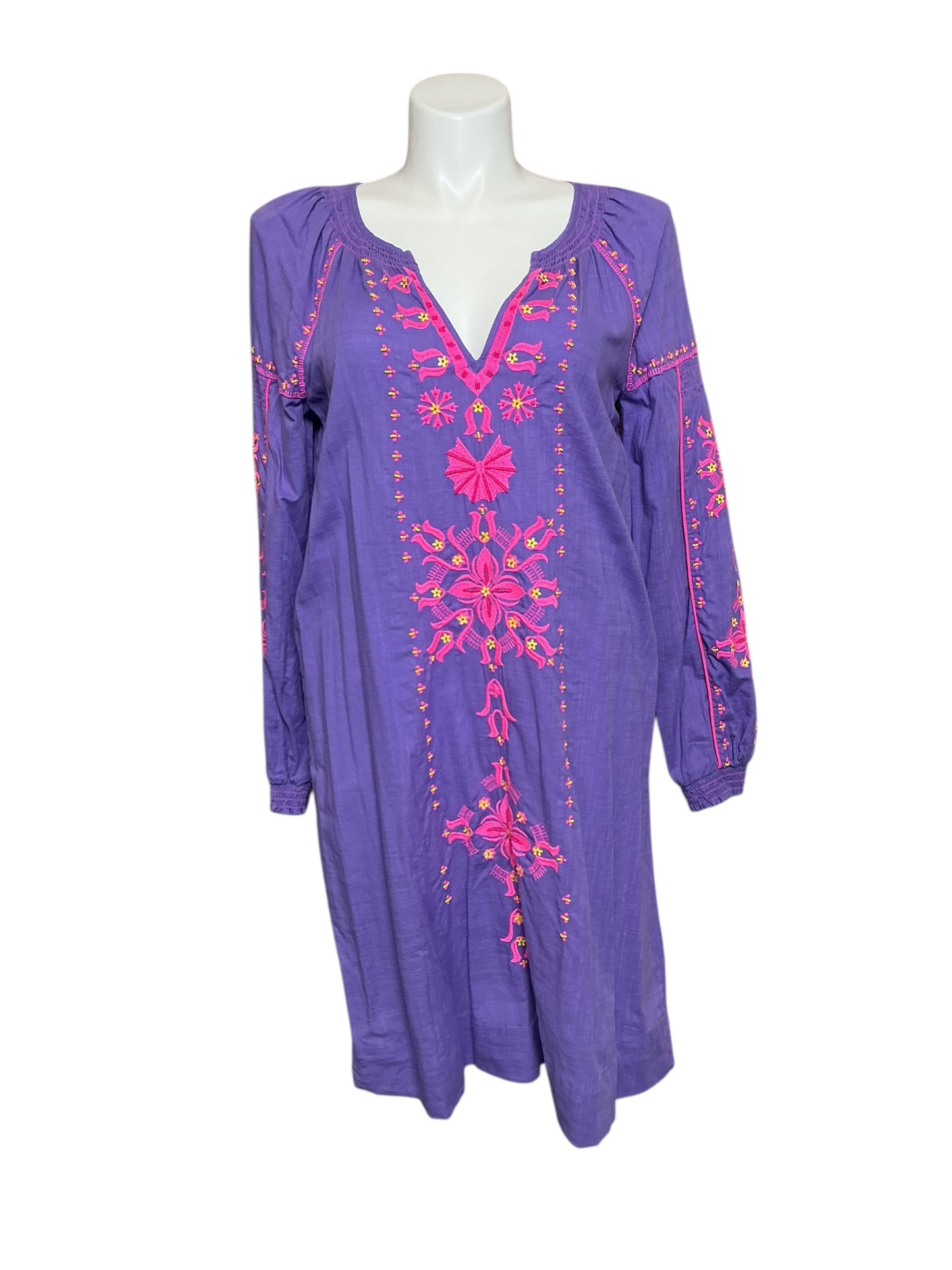 Lilly Pulitzer Cammie Long Sleeve Embroidered - Mystical Purple - Size L