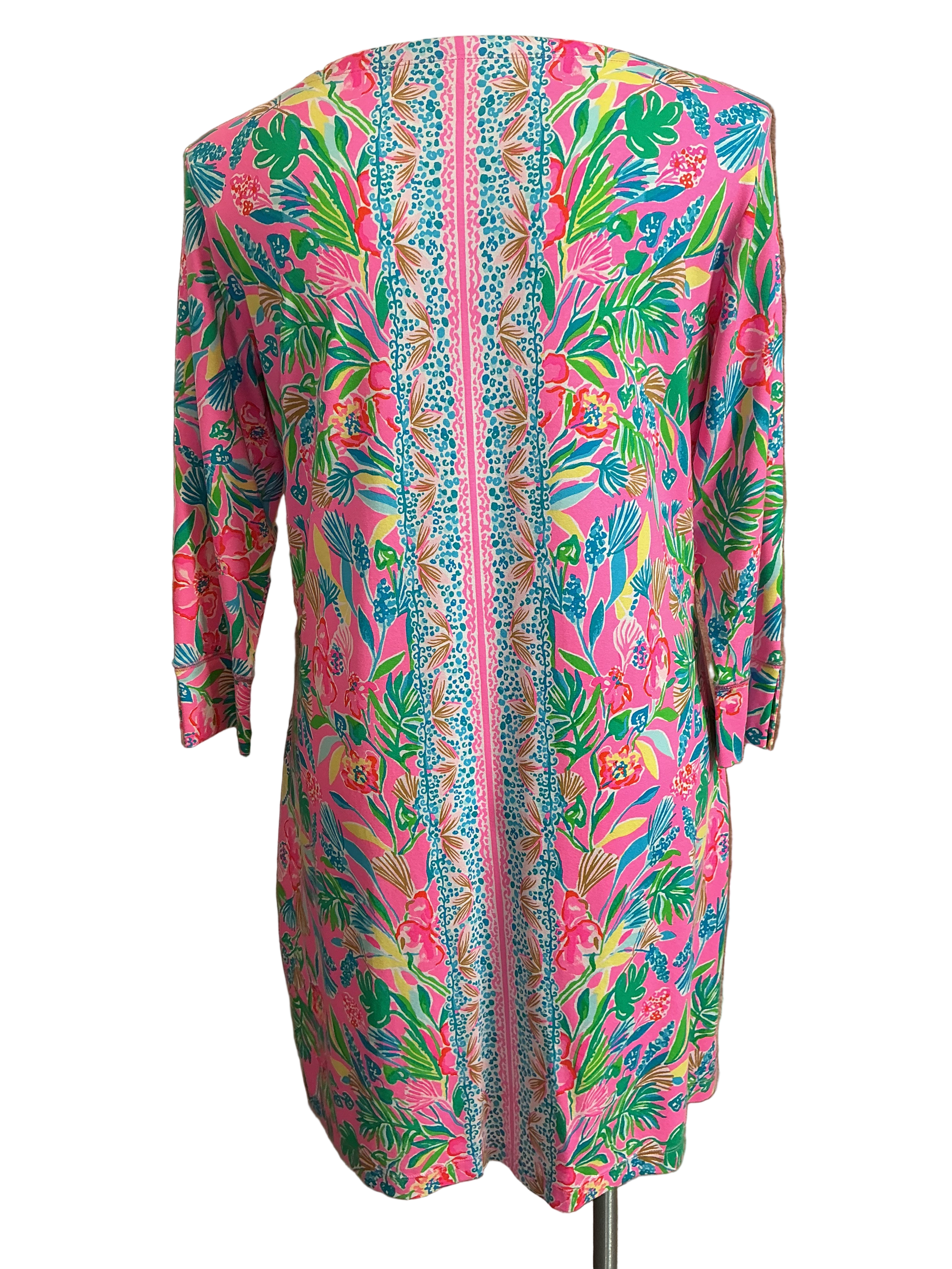 Lilly Pulitzer NWT UPF 50+ Sophie Dress Havana Pink Casa Jaguar Engineered Dress - Size XXL