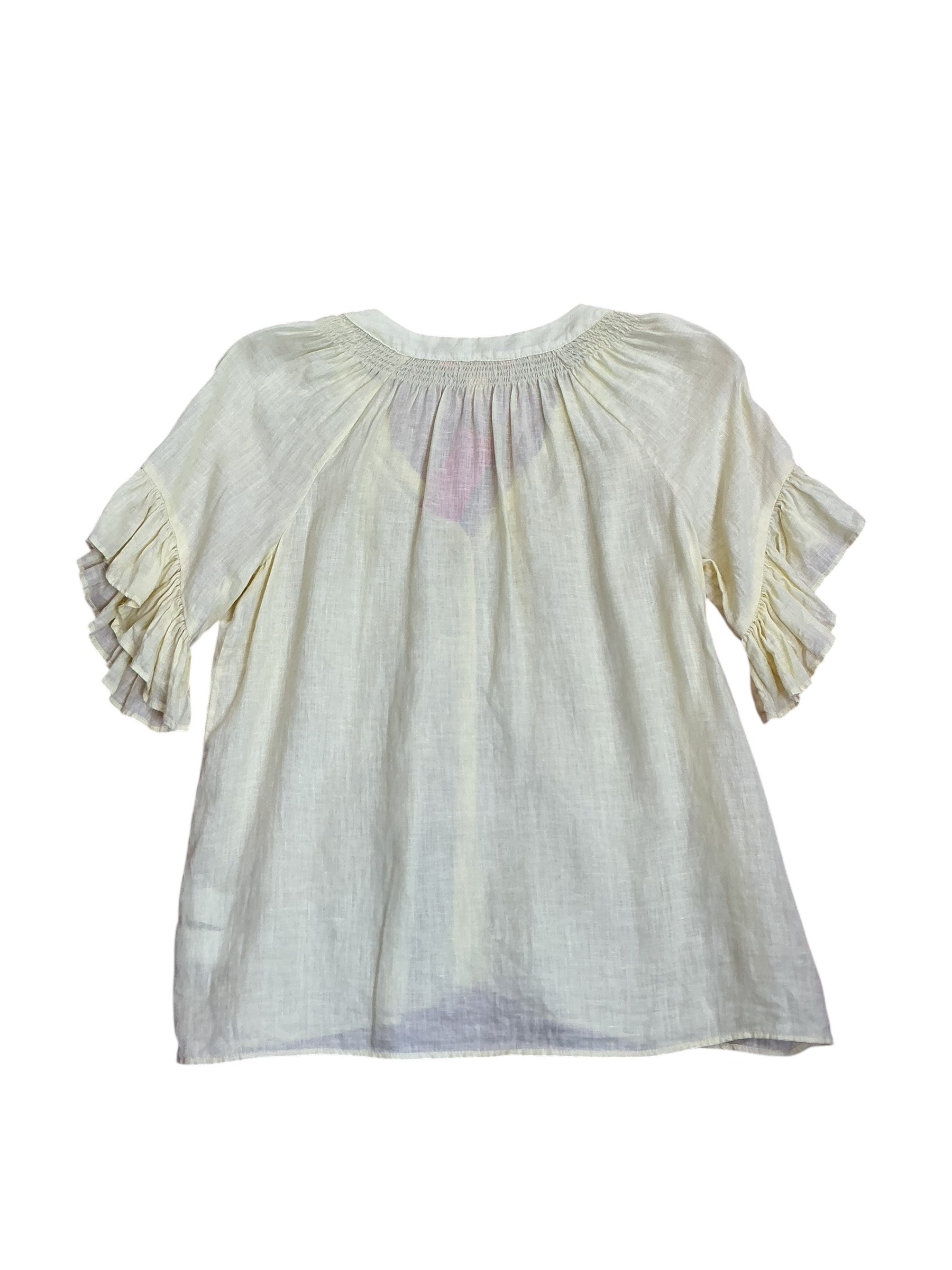 Lilly Pulitzer Tayla Yellow Linen Button Top - Size XS