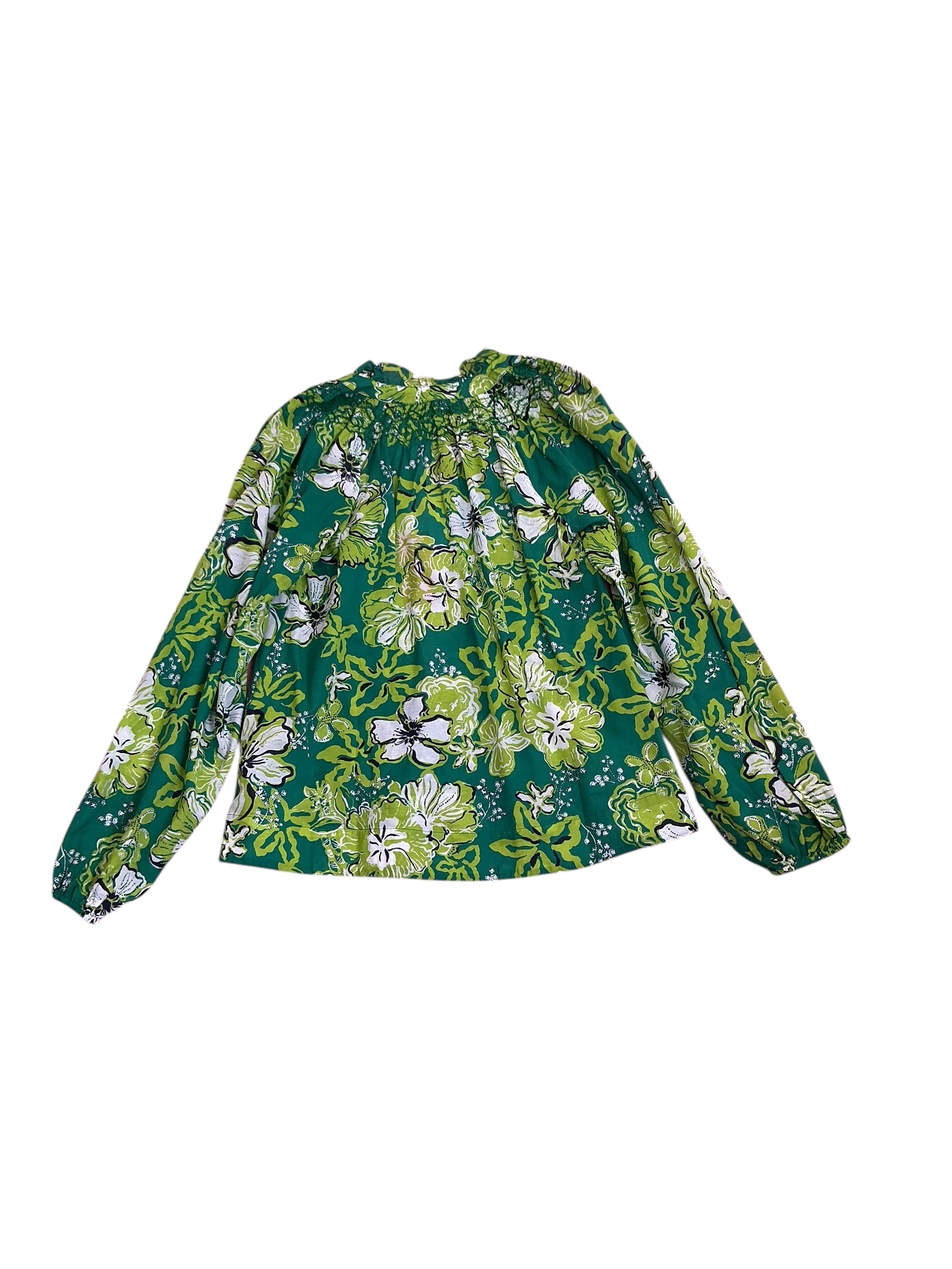 Lilly Pulitzer NWT Lourdes Long Sleeve To Fiddle Leaf Green Once And Floral - Size XS