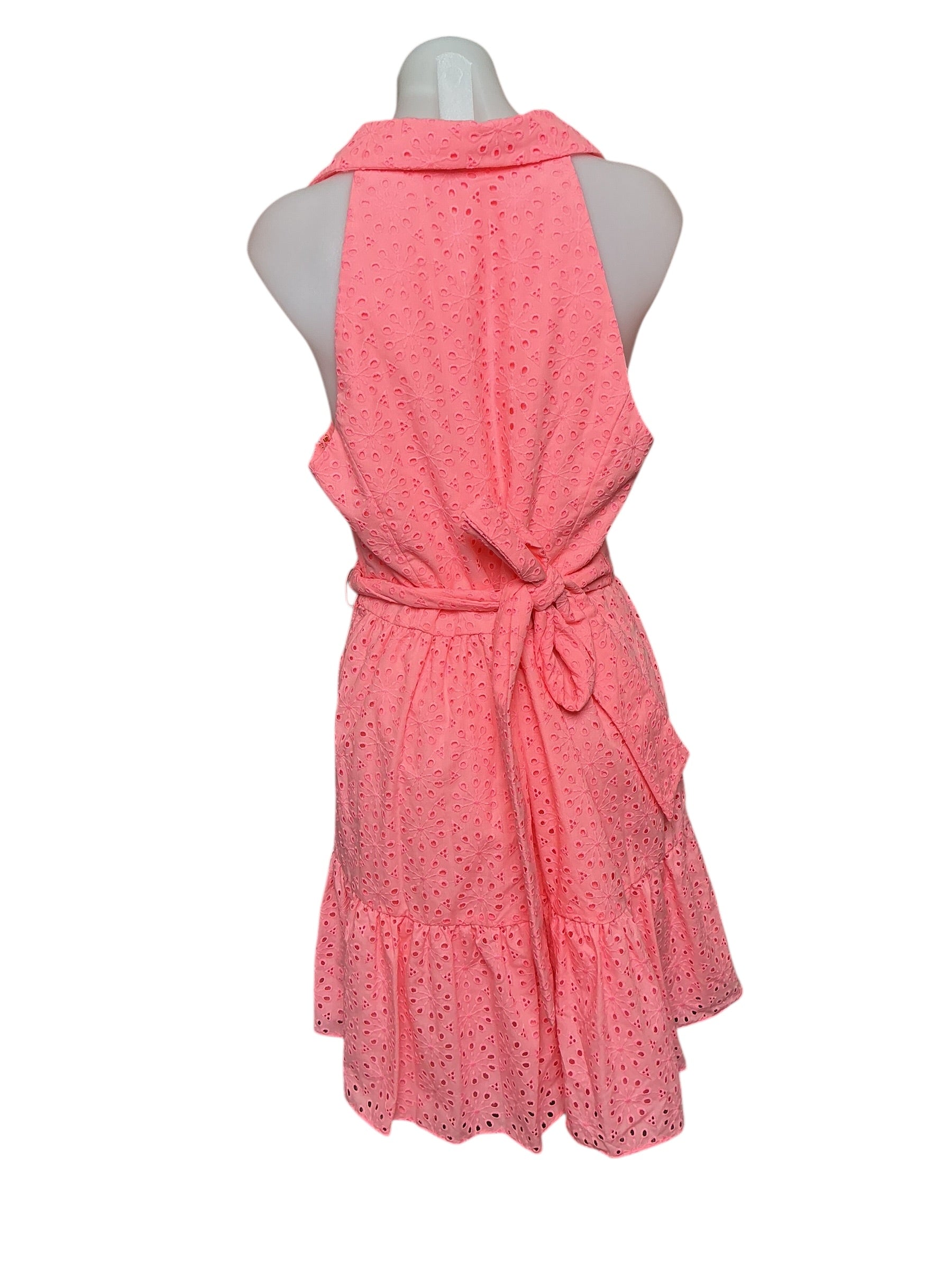 Lilly Pulitzer NWT Trisha Shirtdress - Shellona Coral Neon Sunburst Eyelet - Size 12