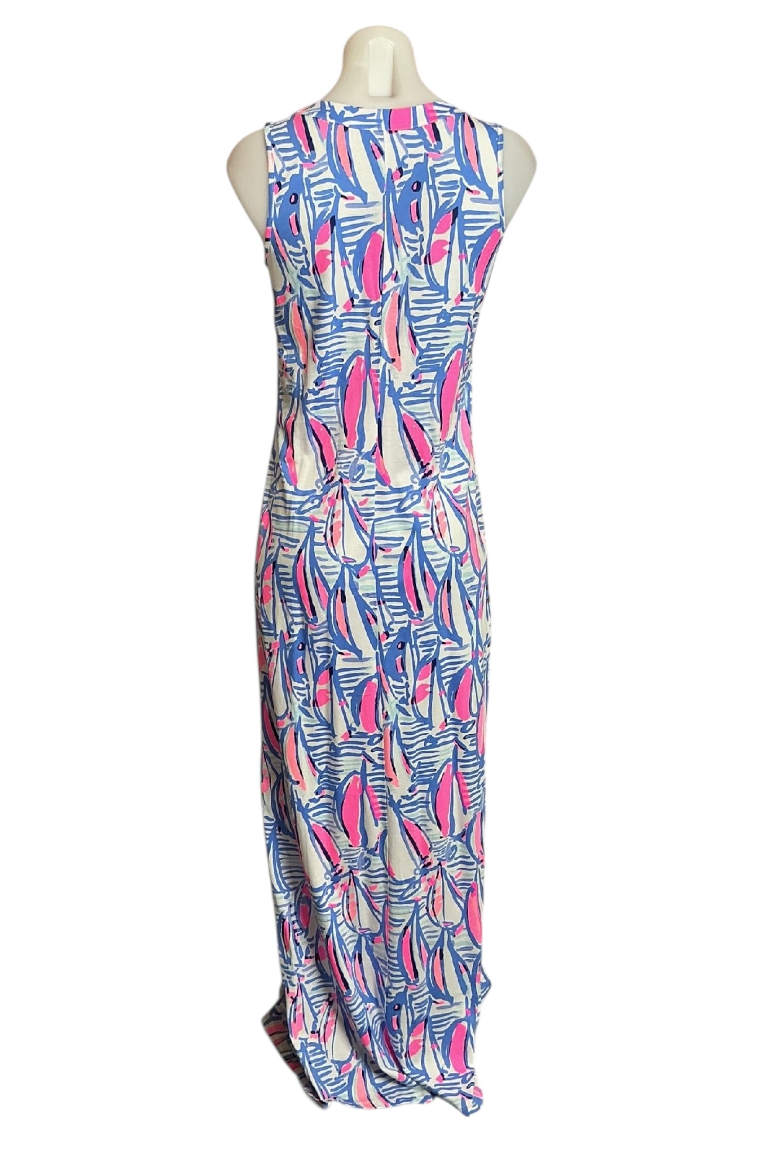 Lilly Pulitzer Amina Maxi Dress - Blue Haven Pop Up Red Right Return - Size XS