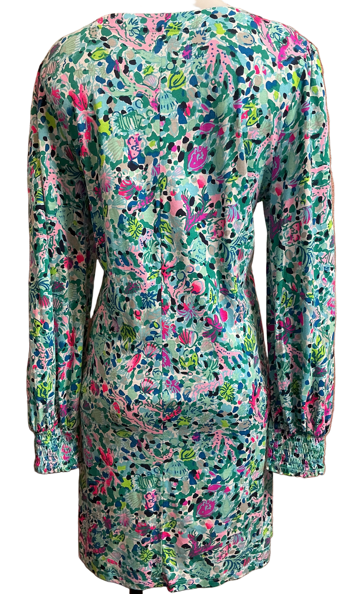 Lilly Pulitzer Diann Long Sleeve Dress - Multi Dive Bar - Size L