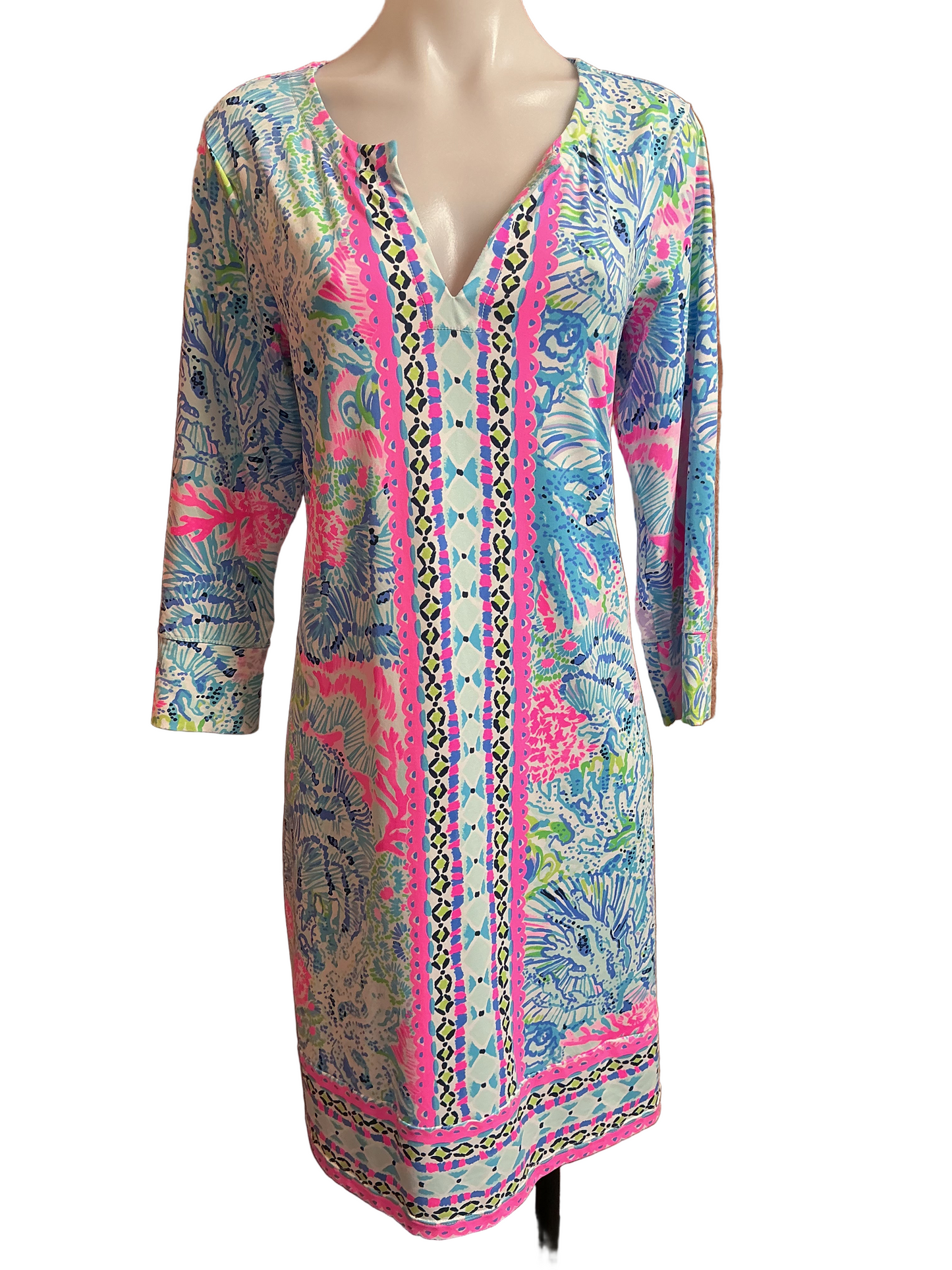Lilly Pulitzer NWT UPF 50+ Nadine Dress Multi Or Swim Engineered Chilly Lilly - Size L