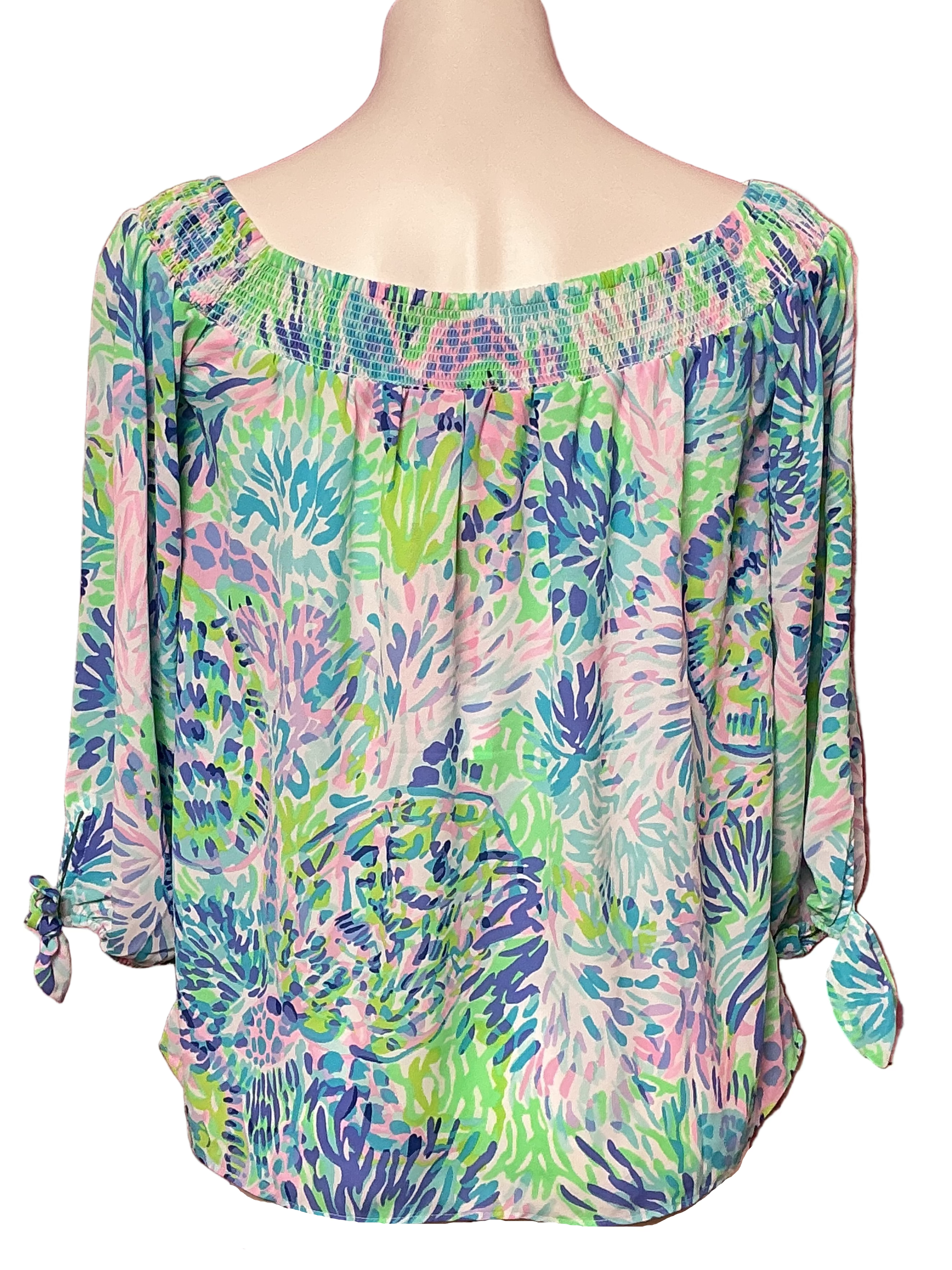 Lilly Pulitzer NWT - Maryellow Top- Multi Shell Of A Party - Size S
