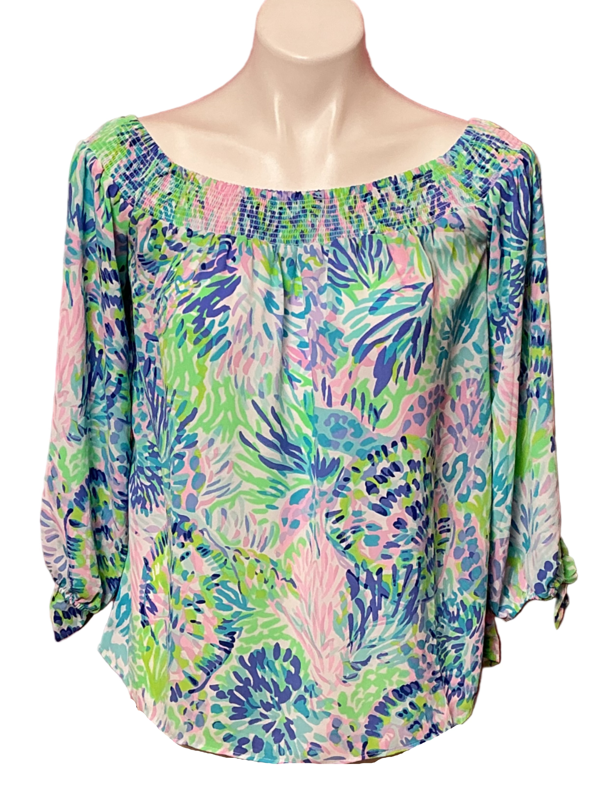 Lilly Pulitzer NWT - Maryellow Top- Multi Shell Of A Party - Size S