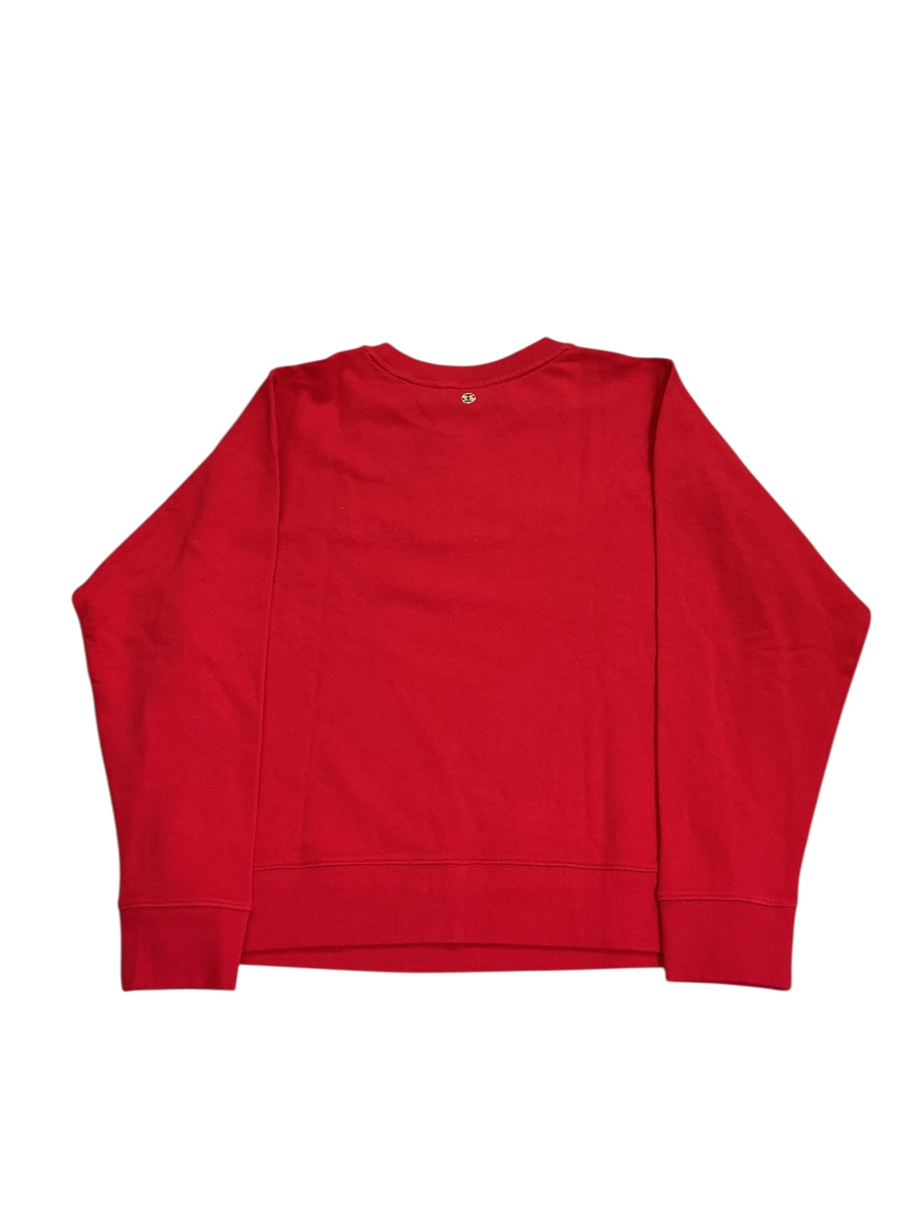 Lilly Pulitzer NWT Ballad Long Sleeve Sweater Amaryllis Red Cheers Graphic - Size M